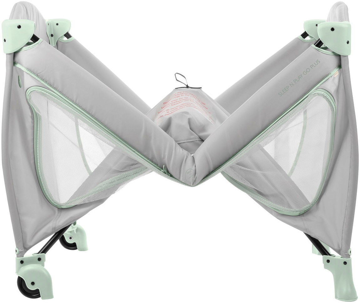 Hauck Baby-Reisebett »Sleep N Play Go Plus, Dusty Mint«, mit integrierten Rädern; Vorderausstieg