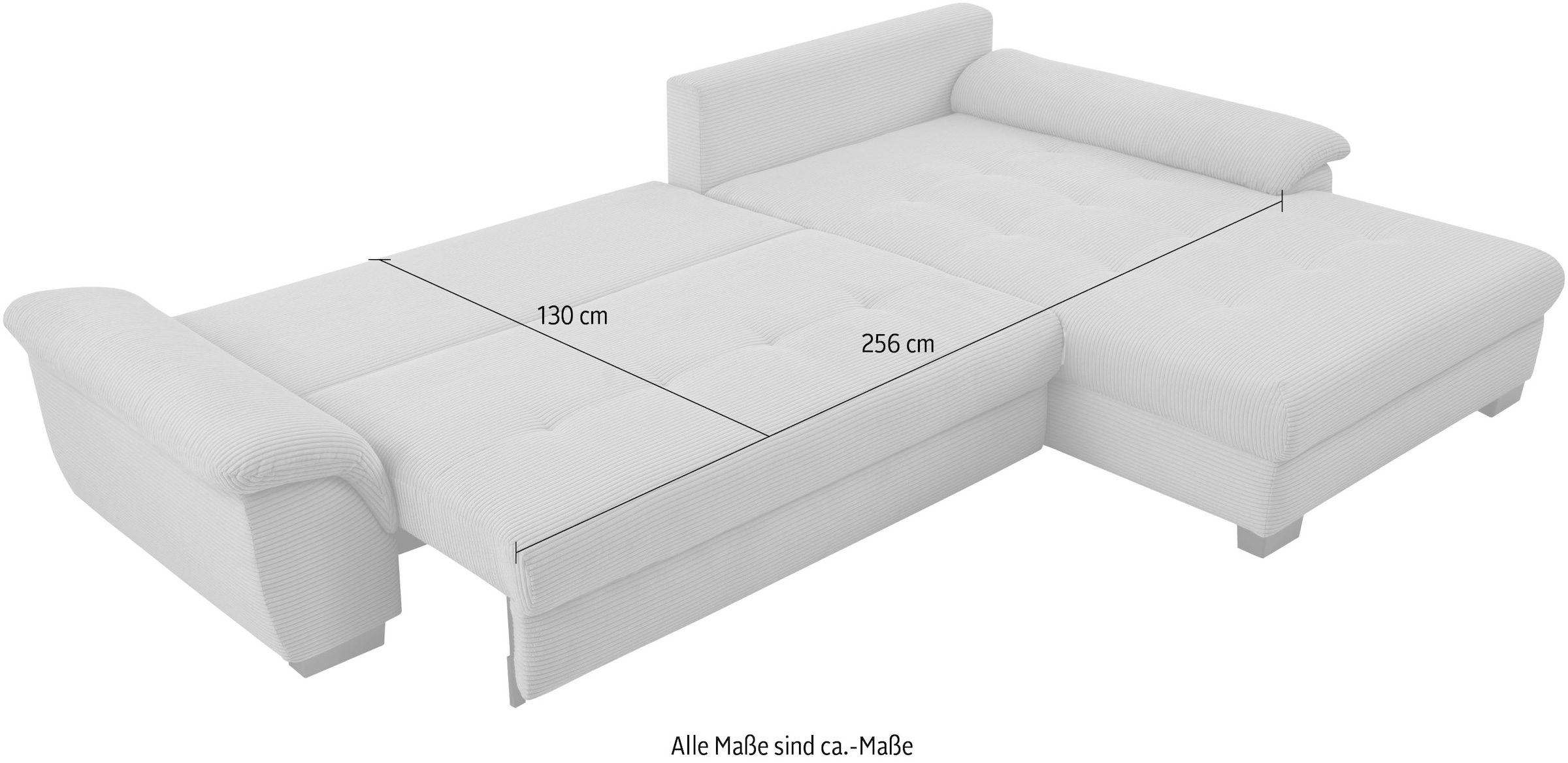 Mr. Couch Ecksofa »Dario, L-Form, mit Bett und Bettkasten« mit Kaltschaum