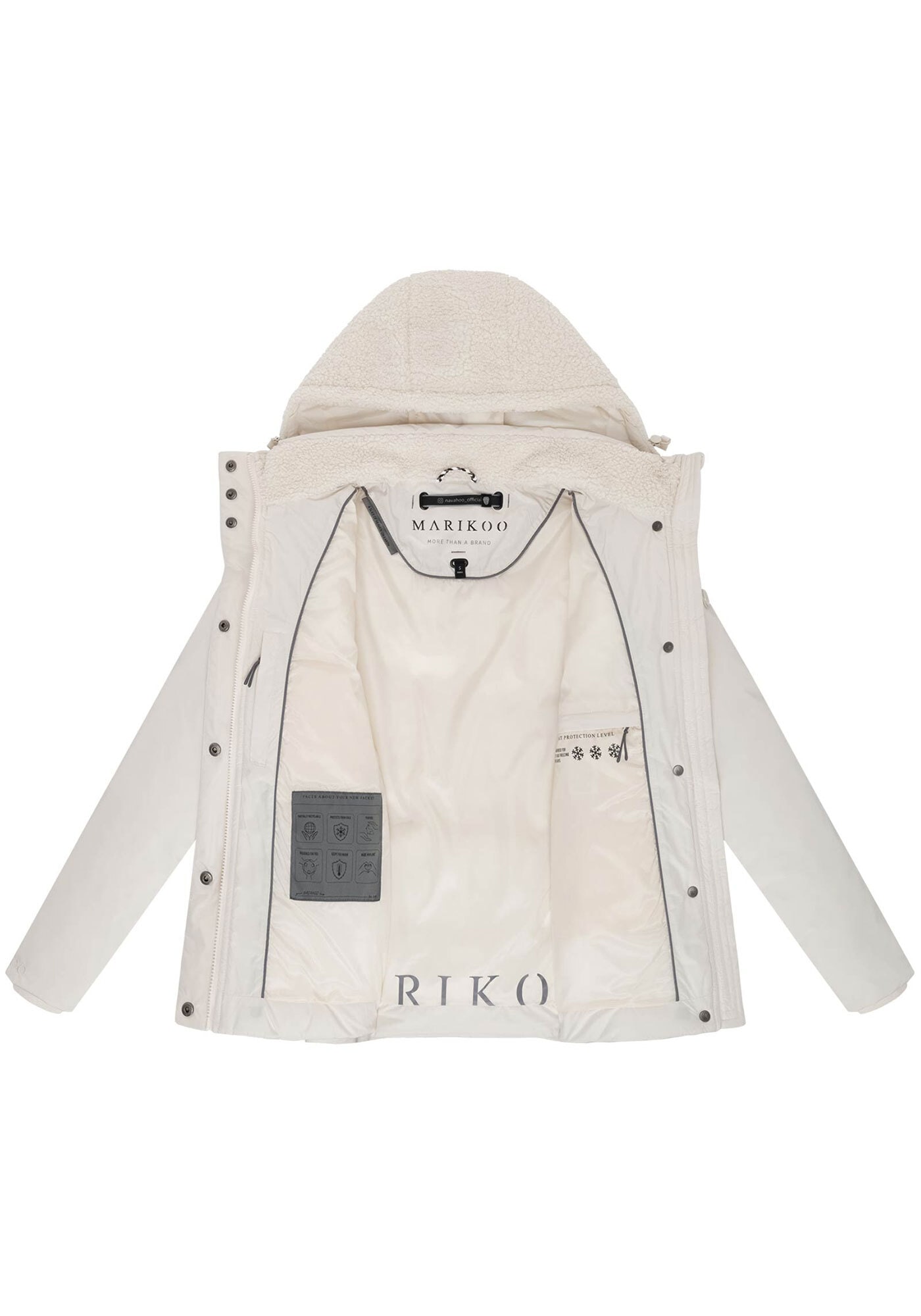 Marikoo Winterjacke »Marikoo Sheeta Damen Herbst Winter Teddyfell Jacke gefüttert N095«