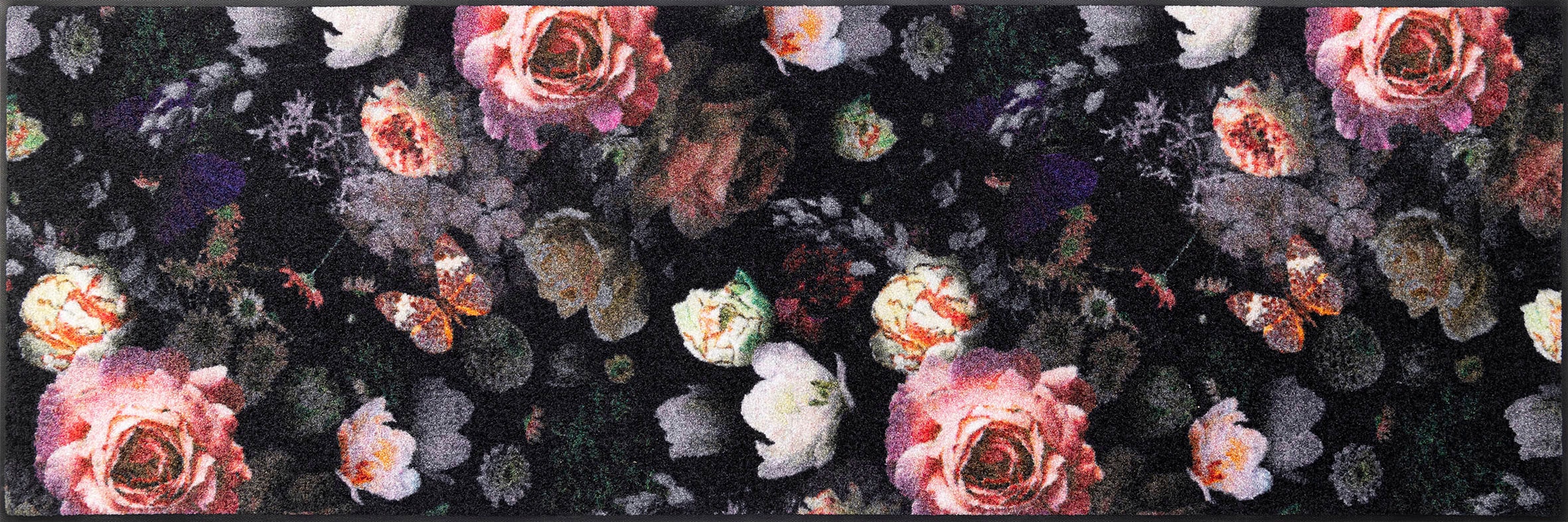 wash+dry by Kleen-Tex Läufer »Night Roses«, rechteckig, Schmutzfangläufer, Motiv  Rosen, rutschhemmend, waschbar online kaufen