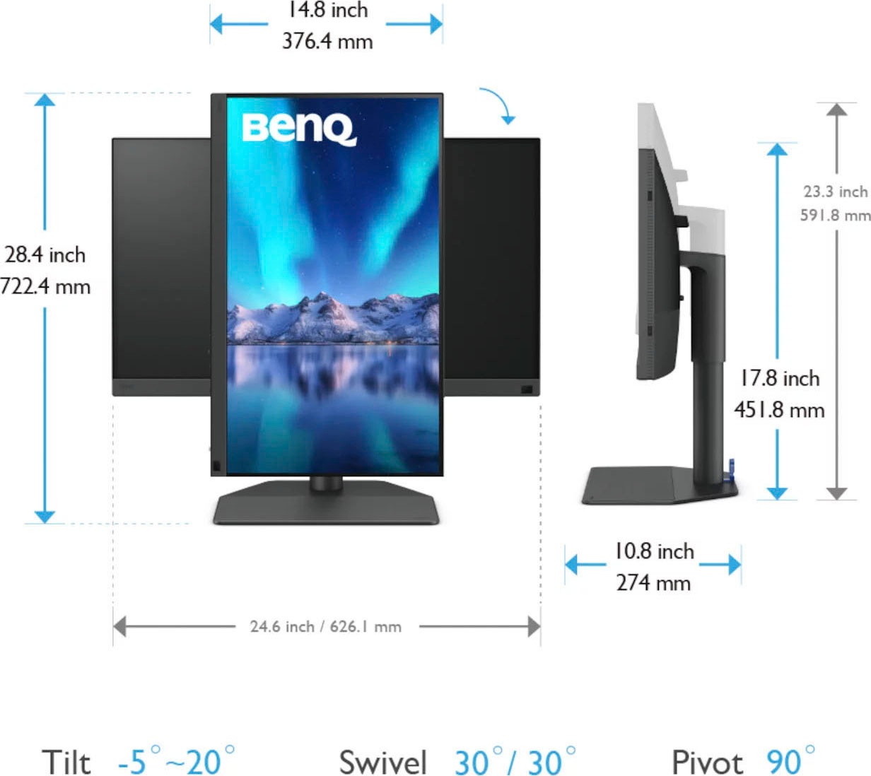 BenQ LED-Monitor »SW272Q« 68,6 cm/27 ″  2560 x 1440 px Wide Quad HD 5 Reaktionszeit 60 Hz