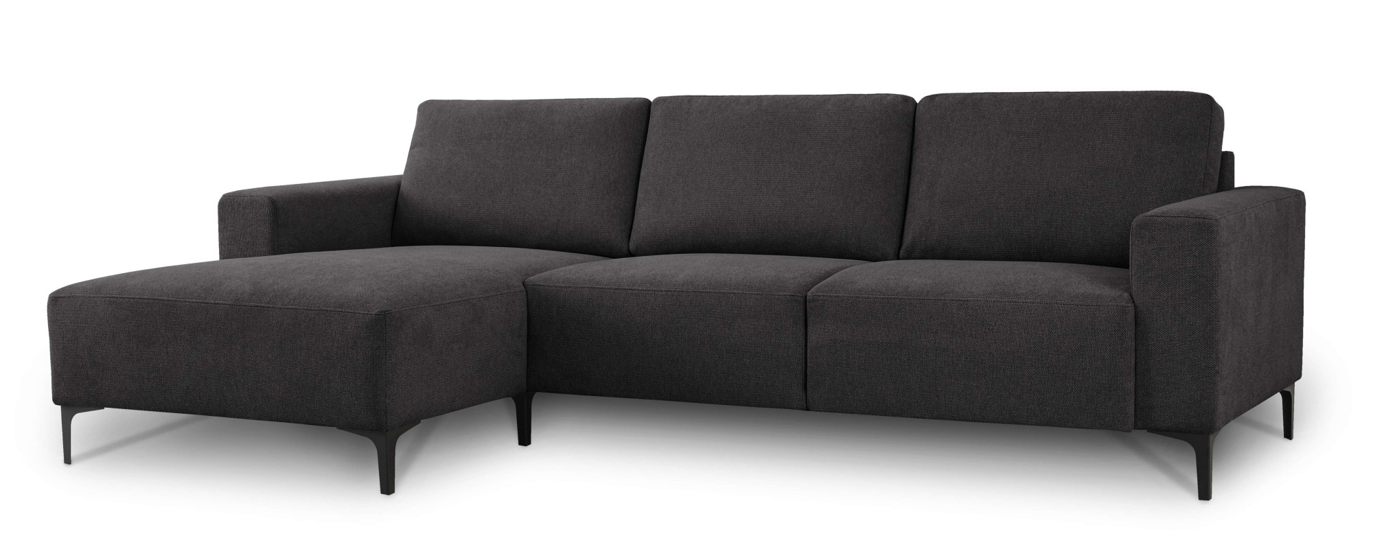 Home affaire Ecksofa »Tournon, L-Form, Breite 262 cm, Webstoff, Chenille«, Designsofa im nordischen Stil, Wellenunterfederung, Metallfüße