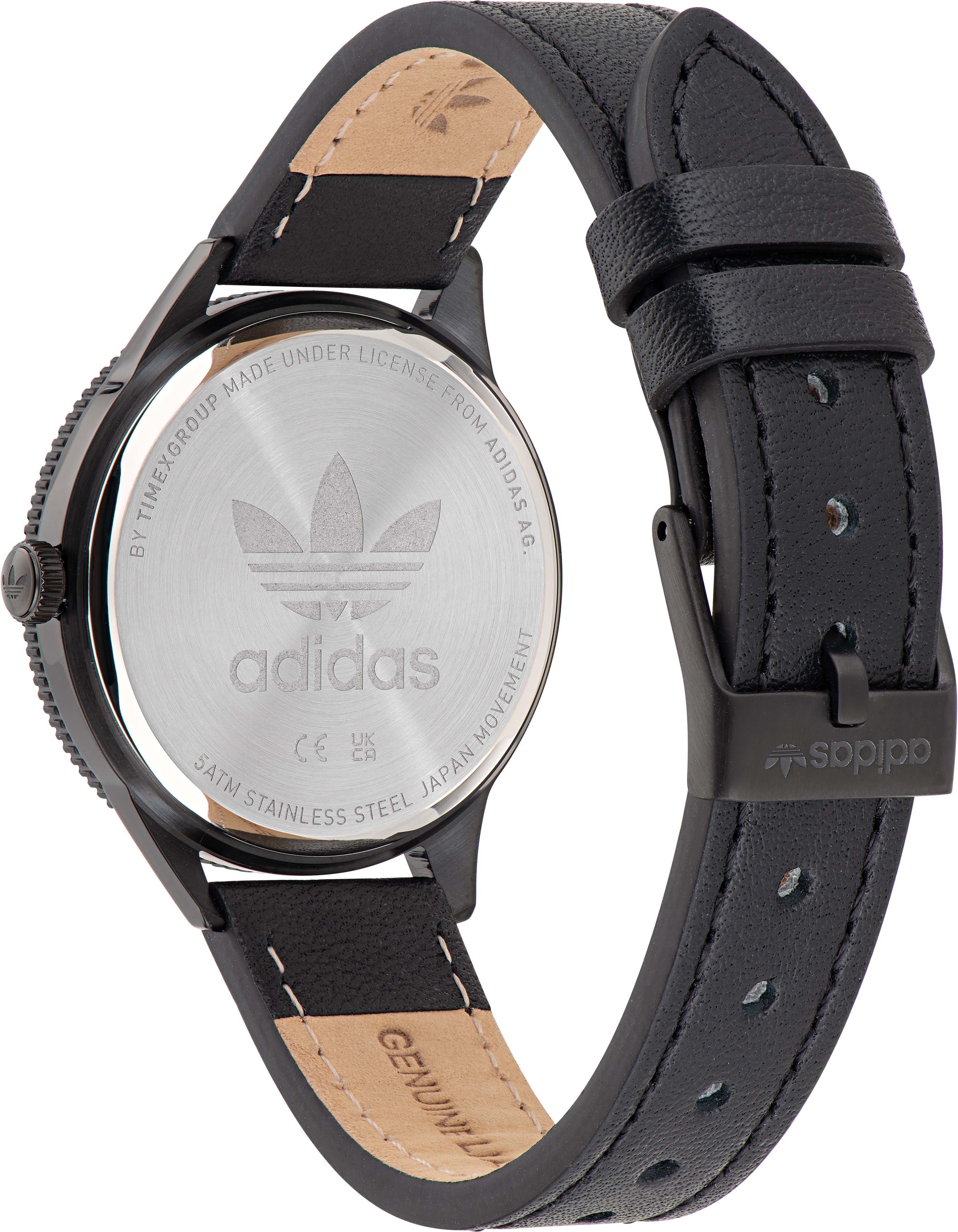 adidas Originals Quarzuhr »EDITION FREE ICON SMALL«, Armbanduhr, Damenuhr, analog, Lederarmband