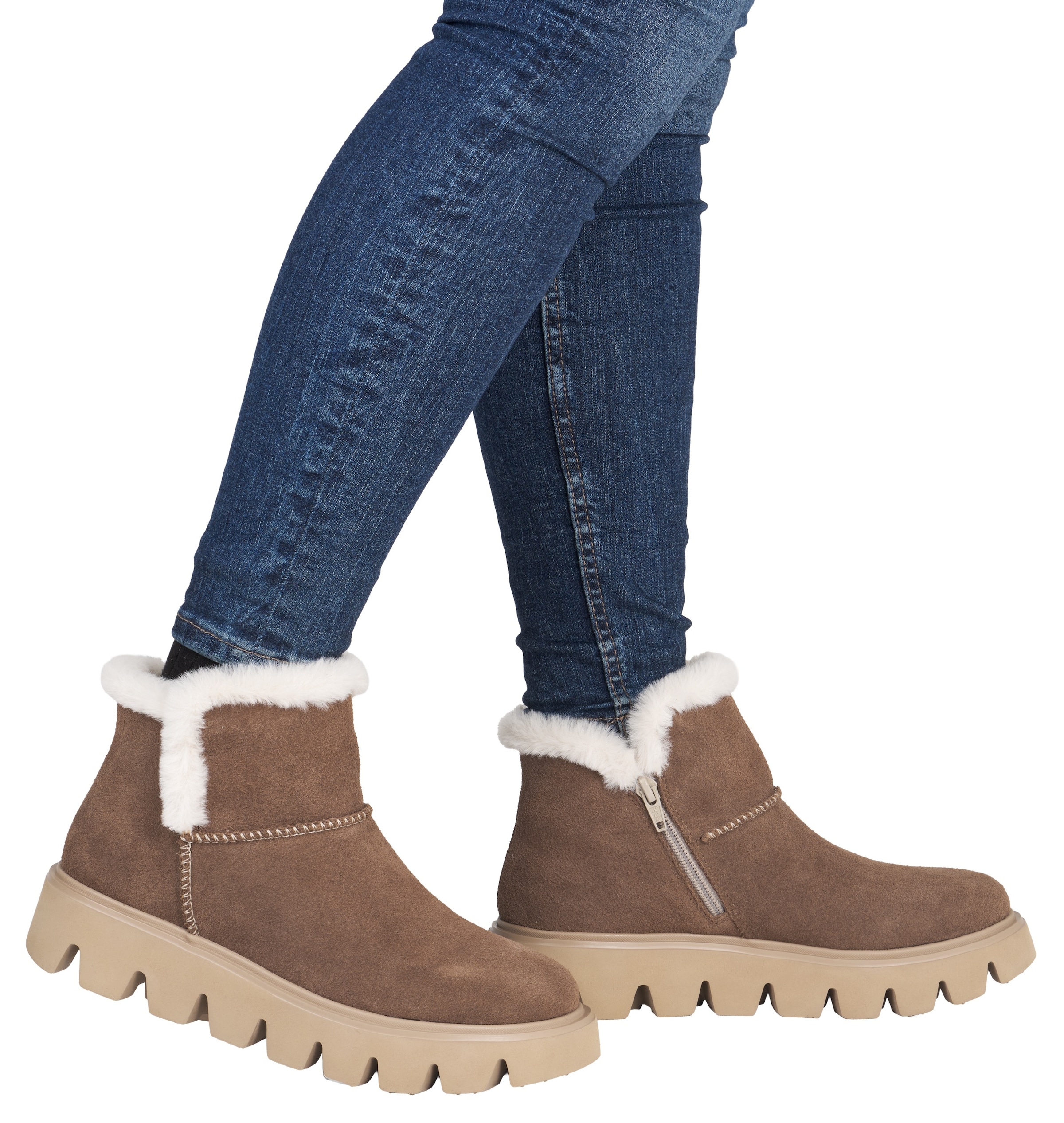 RIEKER Sport Winterboots, Plateaustiefel, Schlupfschuh mit Innenreißverschluss