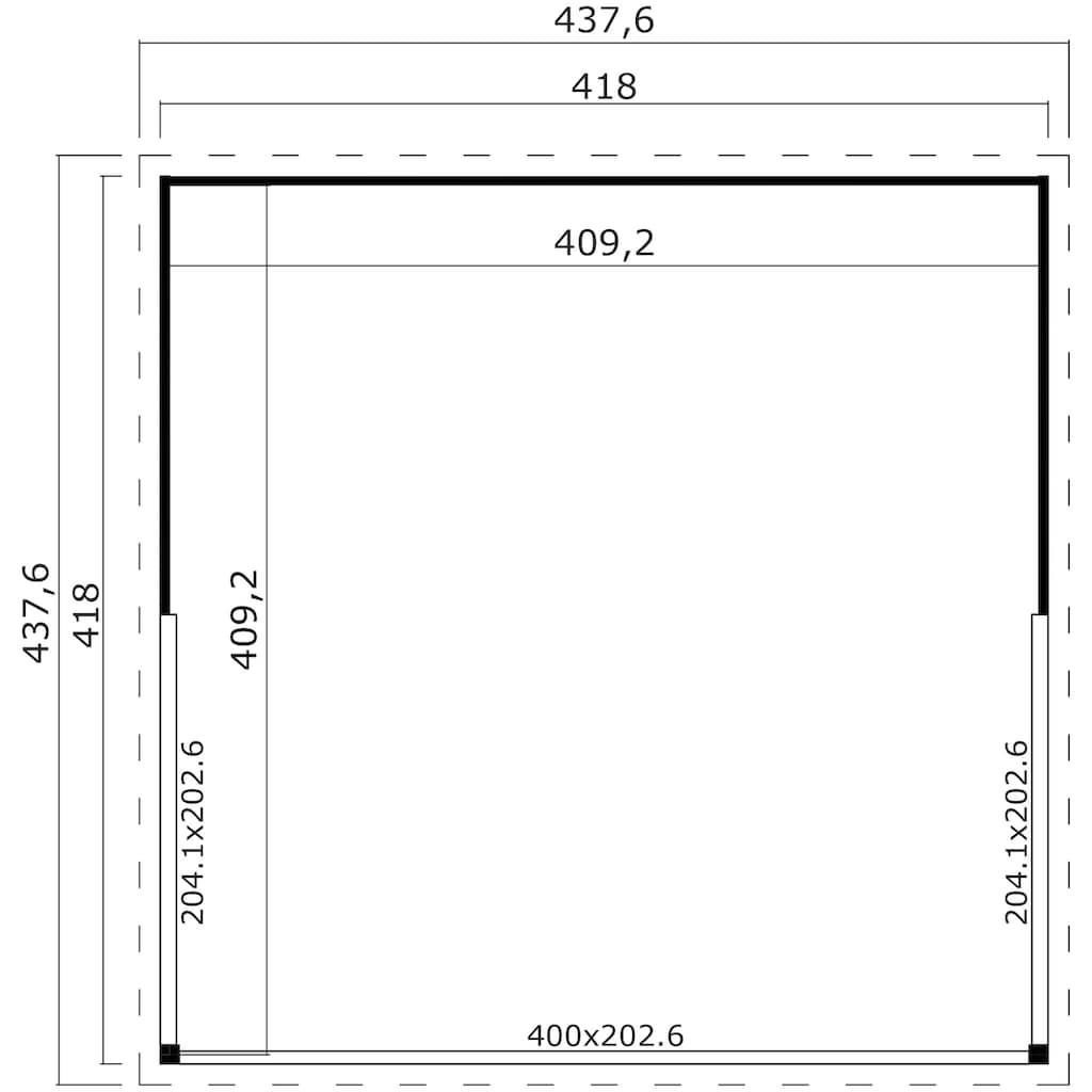 LASITA MAJA Gartenhaus »DOMEO 5 CARBONGRAU/ANTHRAZIT«, (Set)