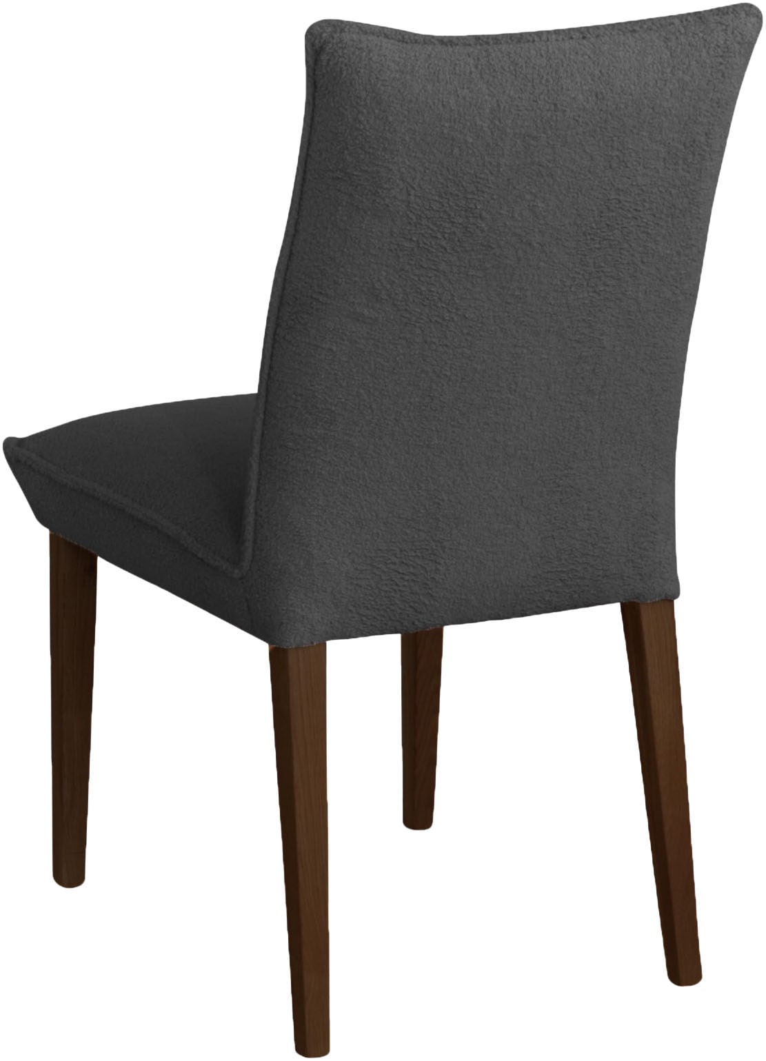 Home affaire 4-Fußstuhl »Atena«, (Set), 2 St., Luxus-Microfaser Teddyoptik, Gestell aus Massivholz Buche, Bezug Teddyoptik