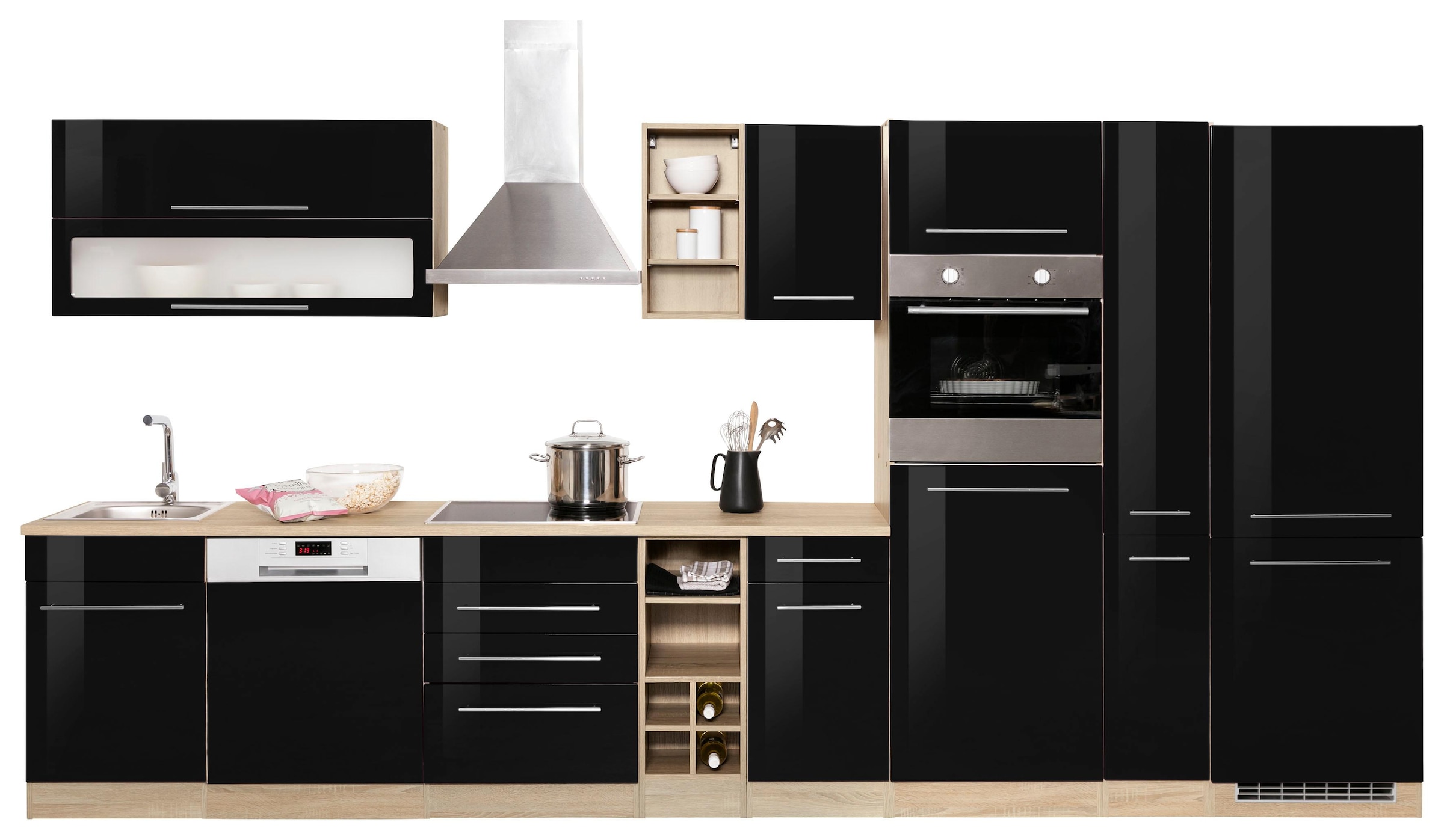KOCHSTATION Küchenzeile "KS-Eton" ohne E-Geräte, Breite 390 cm