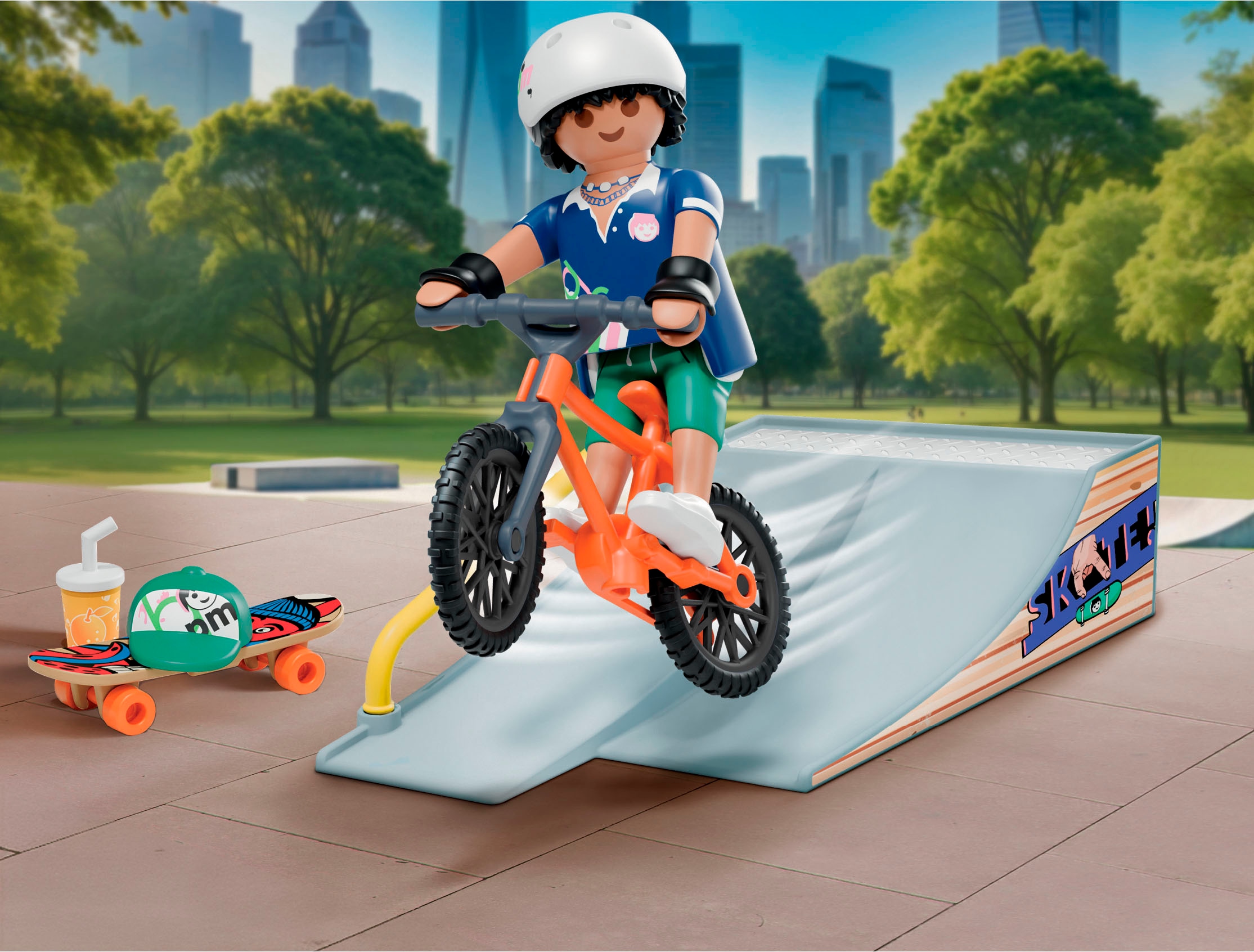 Playmobil® Konstruktions-Spielset »Skateboard mit Rampe (71798), My Life« Made in Europe