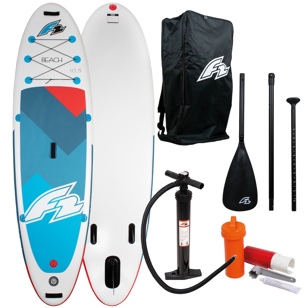 F2 SUP-Board »Beach 10,5"«, (mit Paddel, Pumpe und Transportrucksack)