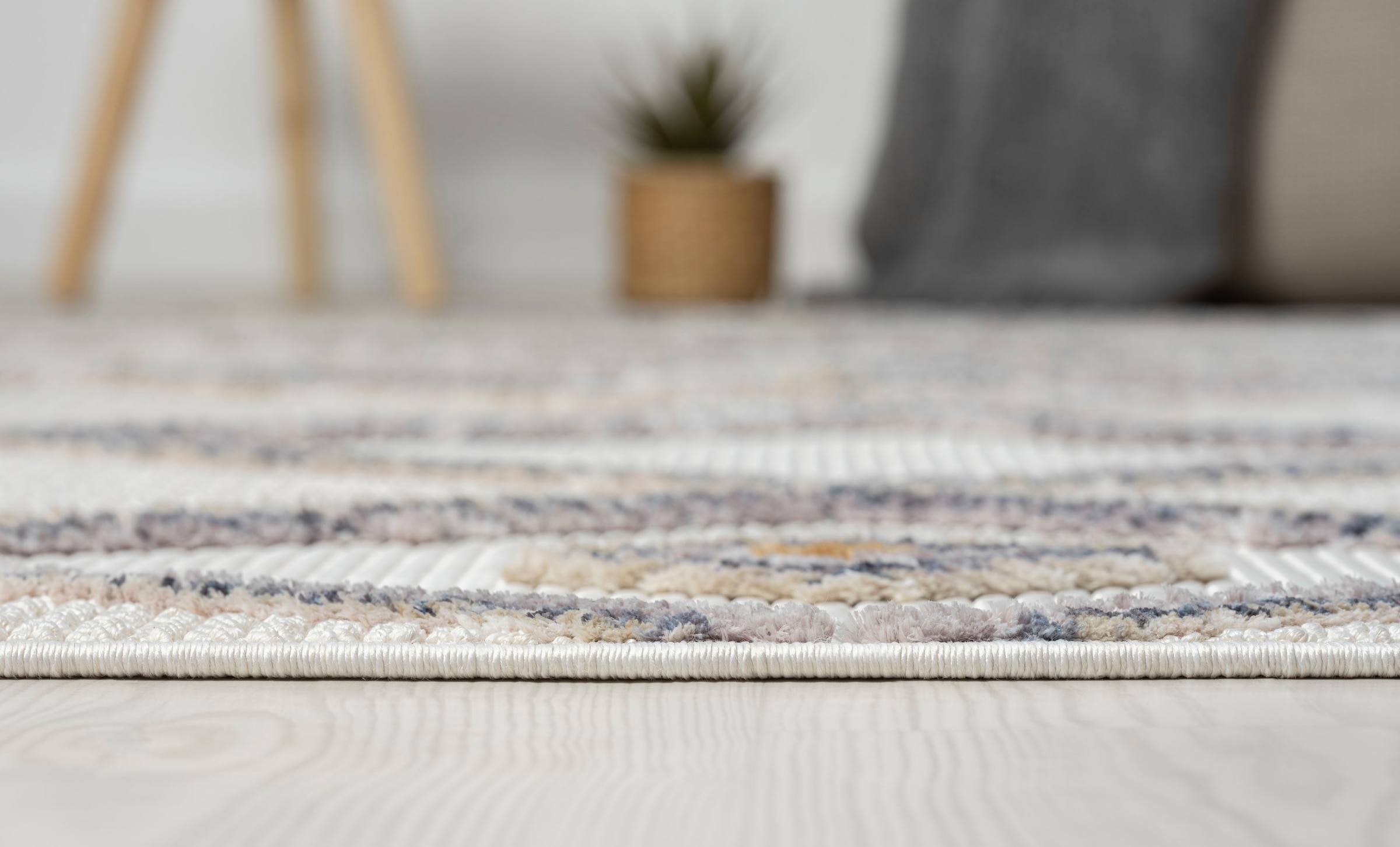 Myflair Möbel & Accessoires Teppich »Luana 2, LAGERRÄUMUNG!« rechteckig 10 mm Höhe Kurzflor, Sisal Optik, mit Fransen, besonders weich durch Microfaser