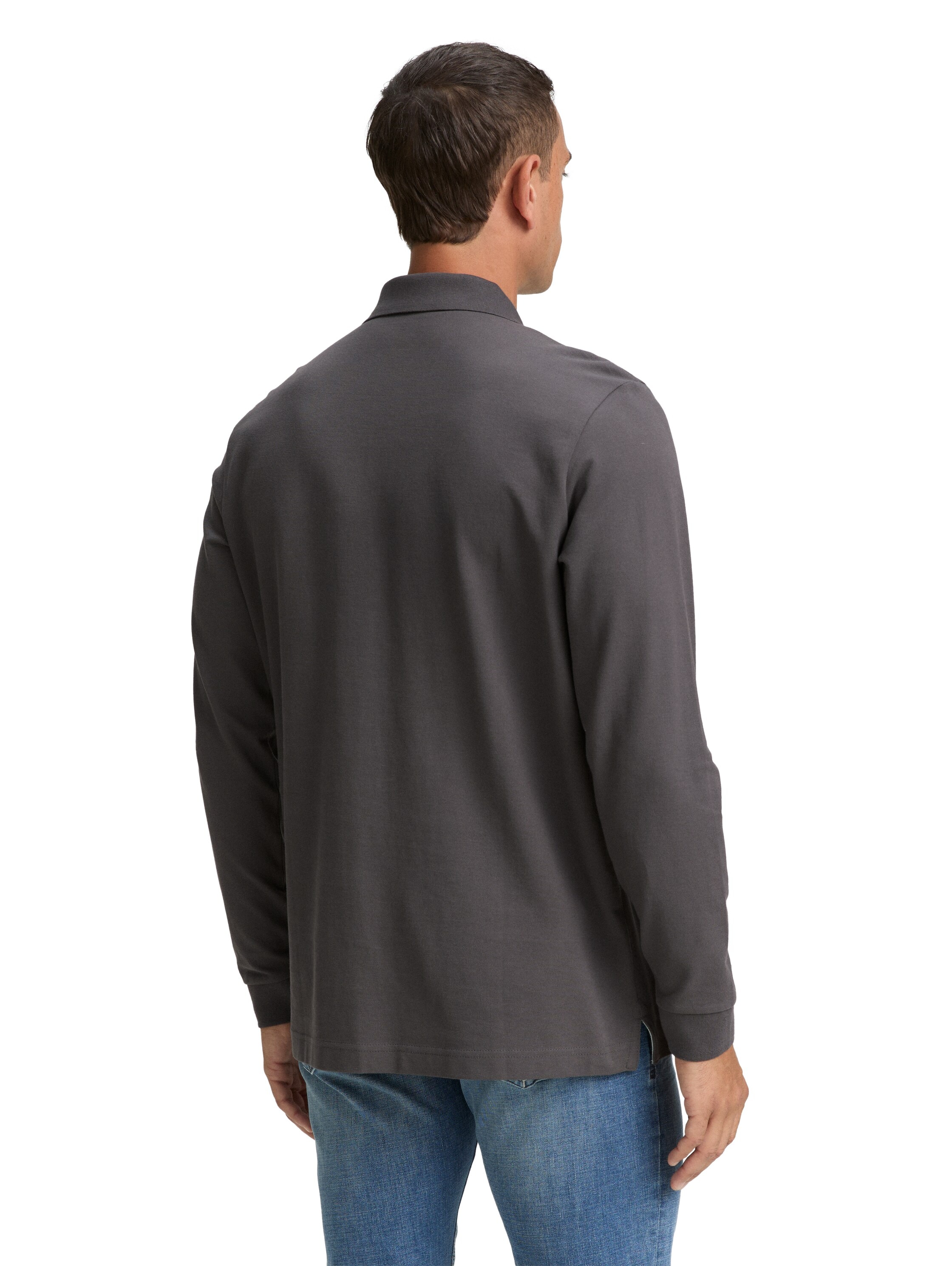 TOM TAILOR Langarm-Poloshirt, mit Logo-Stickerei