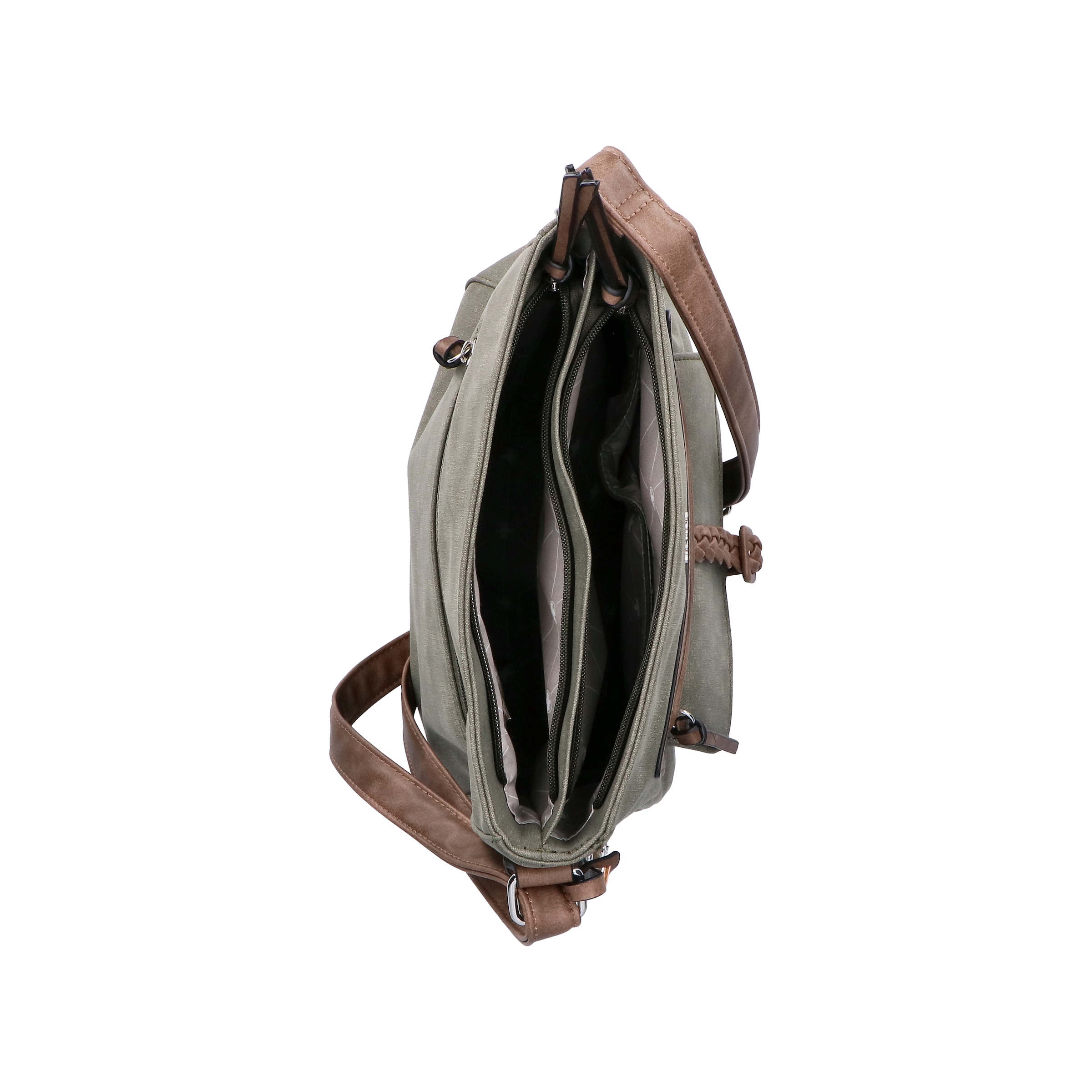 Rieker Umhängetasche »Montenegro/Guana/Eagle« Damen Schultertasche, Handtasche mit Zierschnalle und Flechtband