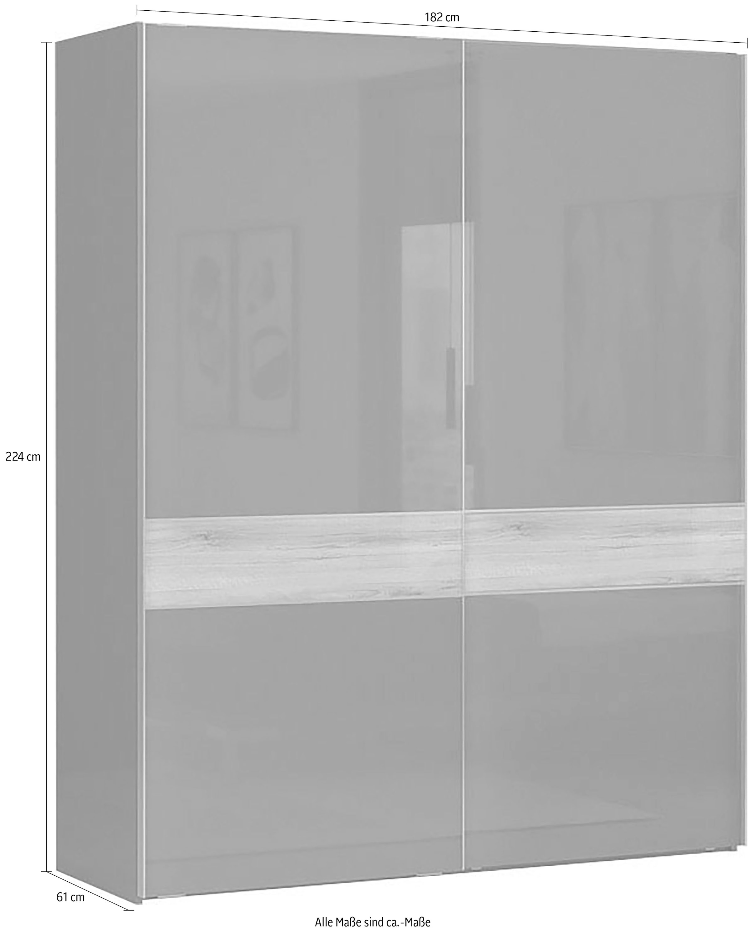 Places of Style Schwebetürenschrank »Onyx«, UV lackiert für langlebige Oberflächen, Soft-Close-Funktion
