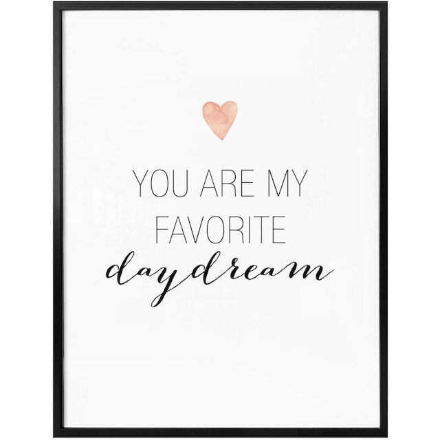 Wall-Art Poster »Daydream«, Schriftzug, (1 St.), Poster, Wandbild, Bild,  Wandposter auf Rechnung bestellen