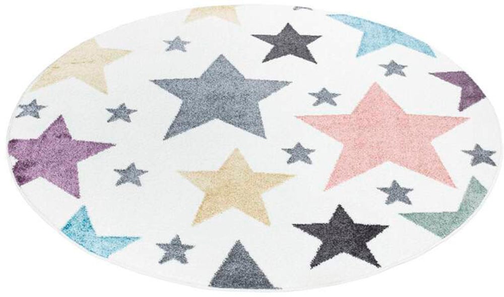 Carpet City Kinderteppich »ANIME903«, rund, 11 mm Höhe, Kinderzimmer Teppich Modern mit lustigen Cartoon-Figuren, Multi