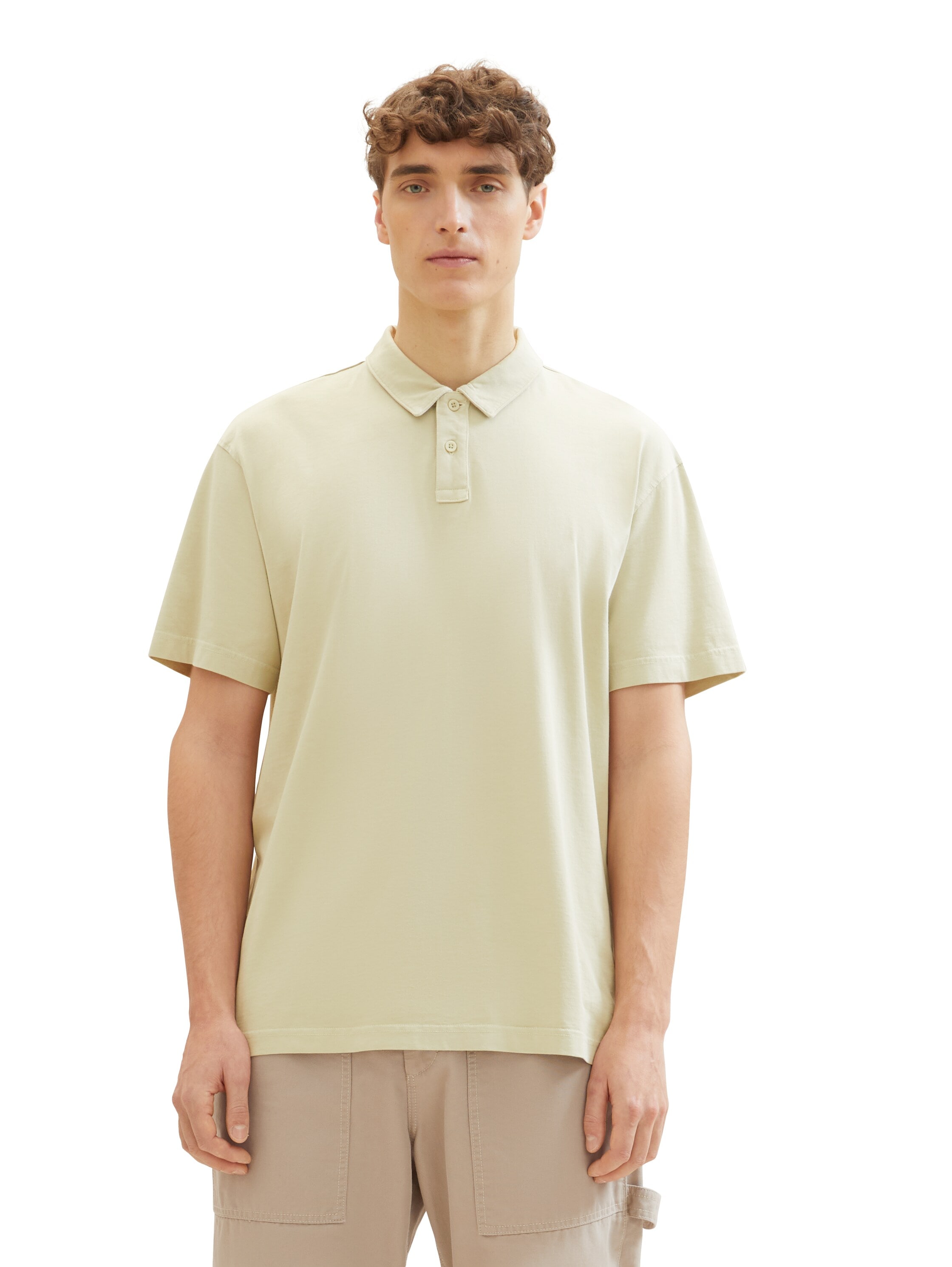 TOM TAILOR Denim Poloshirt, mit halber Knopfleiste