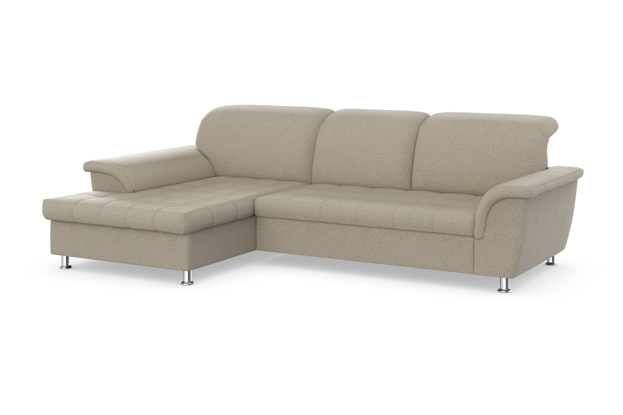 DOMO collection Ecksofa Franzi, wahlweise mit Bettfunktion, Bettkasten und Kopfteilverstellung