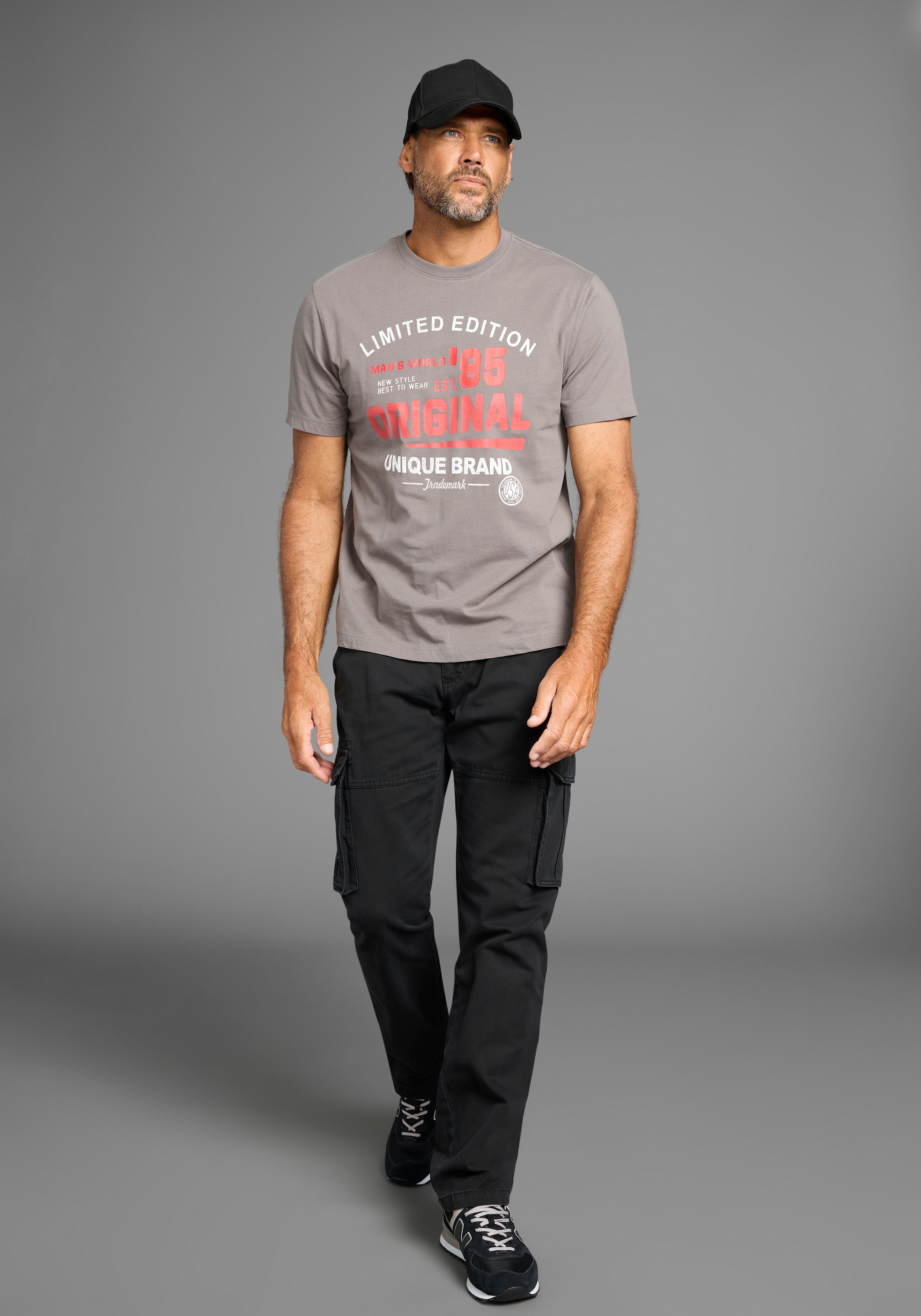 Man's World T-Shirt, Kurzarm, für die Freizeit, aus Baumwolle