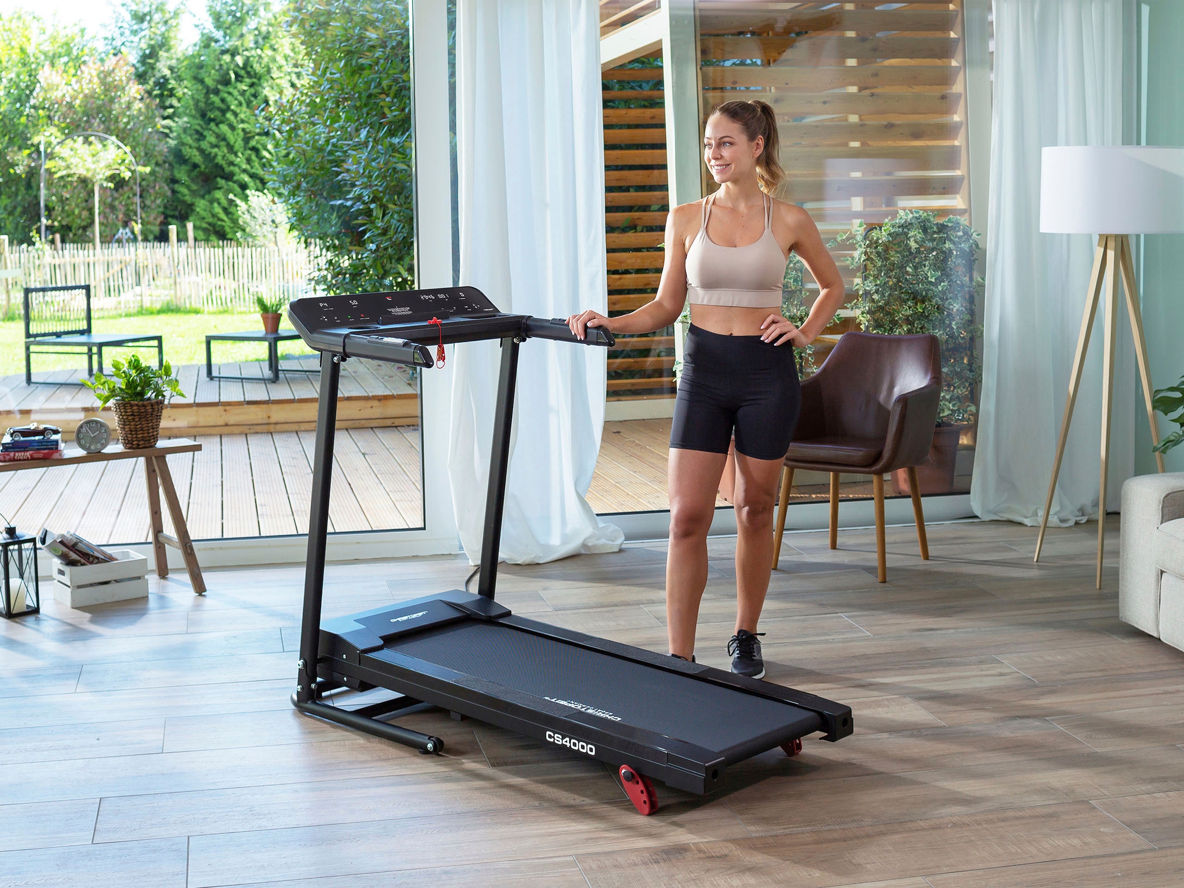 Christopeit Sport® Laufband »CS 4000 mit Gestensteuerung«, (mit Ausklappautomatik Soft-Drop-System und Tablet-Halterung), bis max. 12 km/h, klappbar