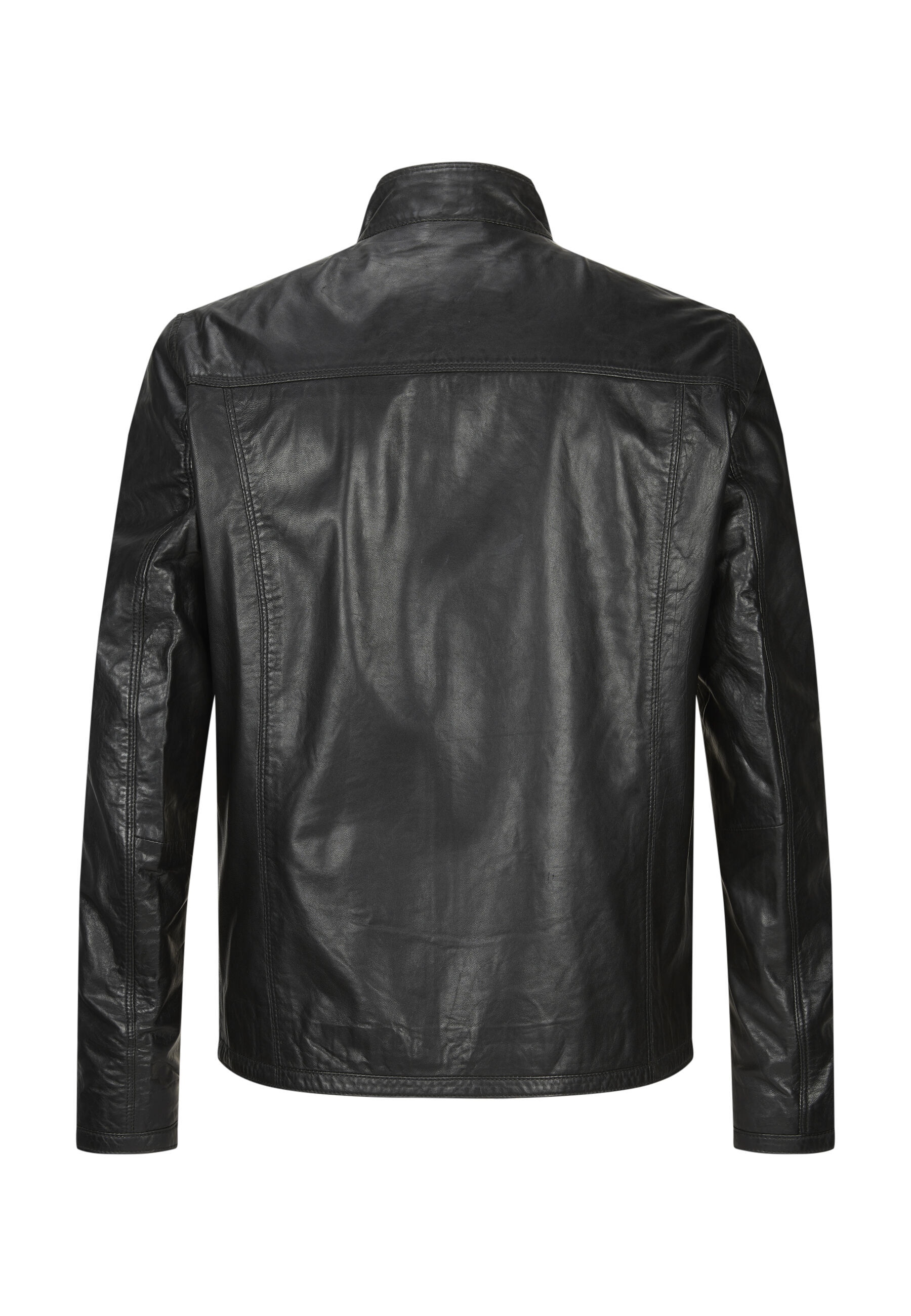 Milestone Lederjacke »MSMarco« ohne Kapuze robuste Metallreißverschlüsse