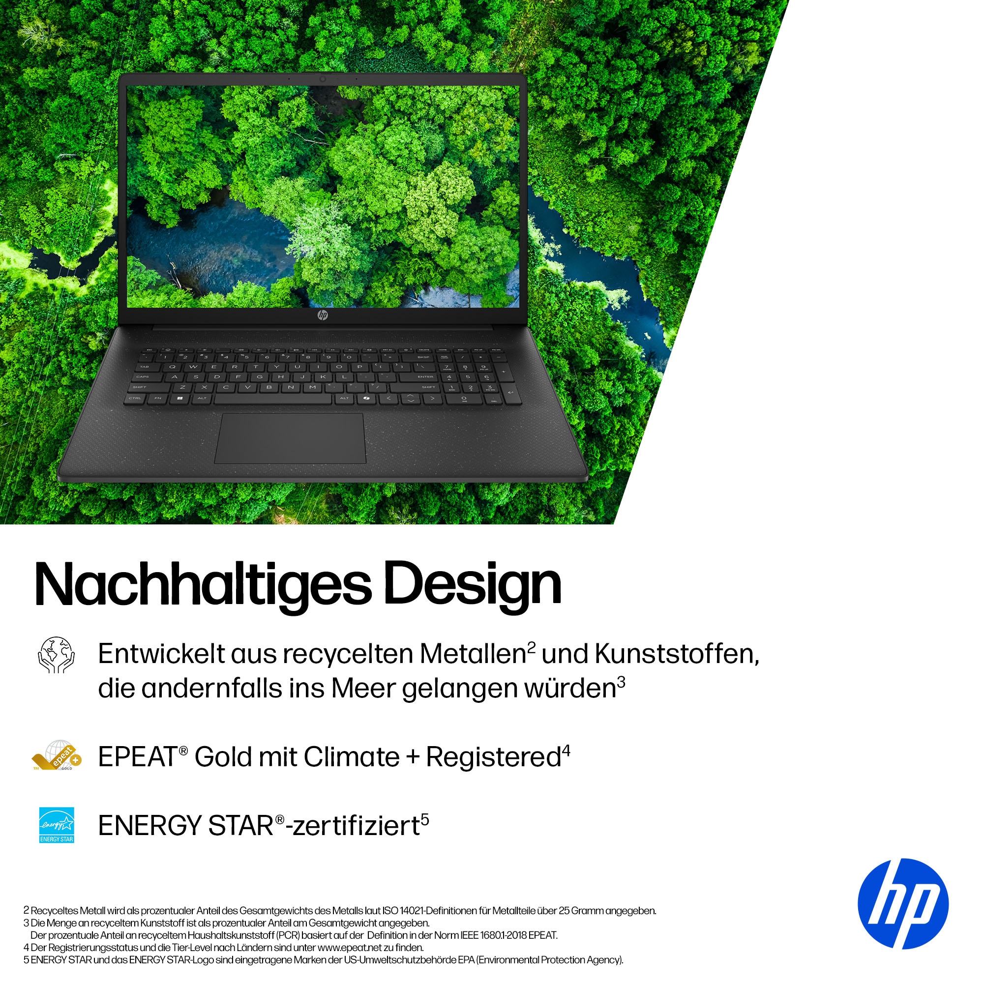 HP Notebook »17-cp2237ng«, 43,9 cm, / 17,3 Zoll, AMD, Ryzen 3, Radeon Graphics, 512 GB SSD