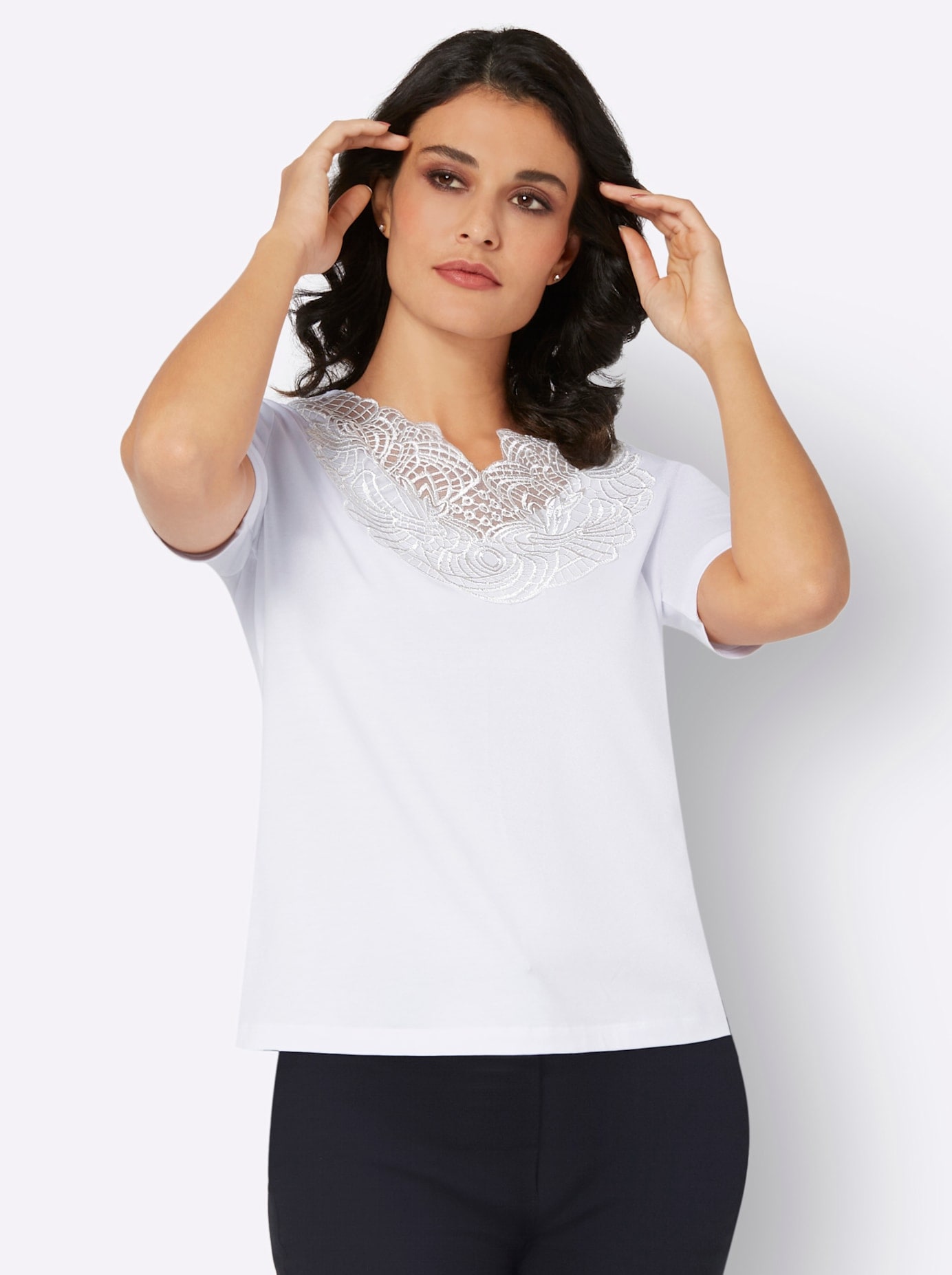 creation L Kurzarmshirt »Shirt«, (1 tlg.)