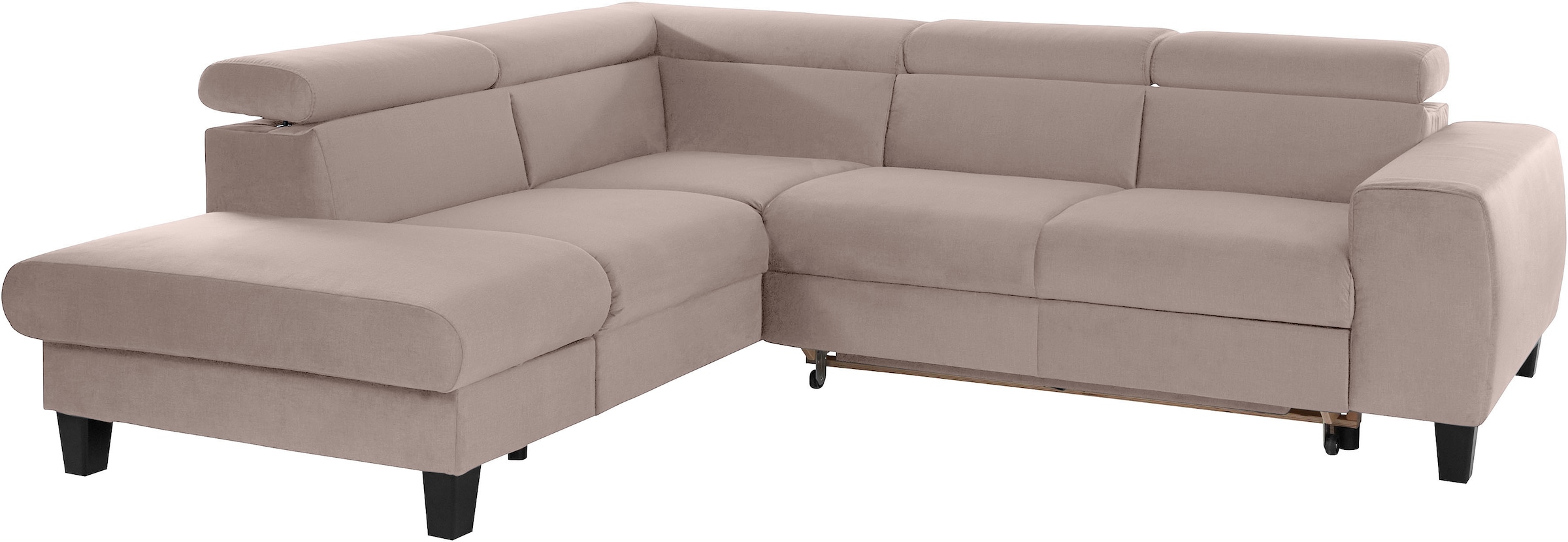 COTTA Ecksofa »Morven L-Form« wahlweise mit Bettfunktion, Bettkasten & Wireless-Charger