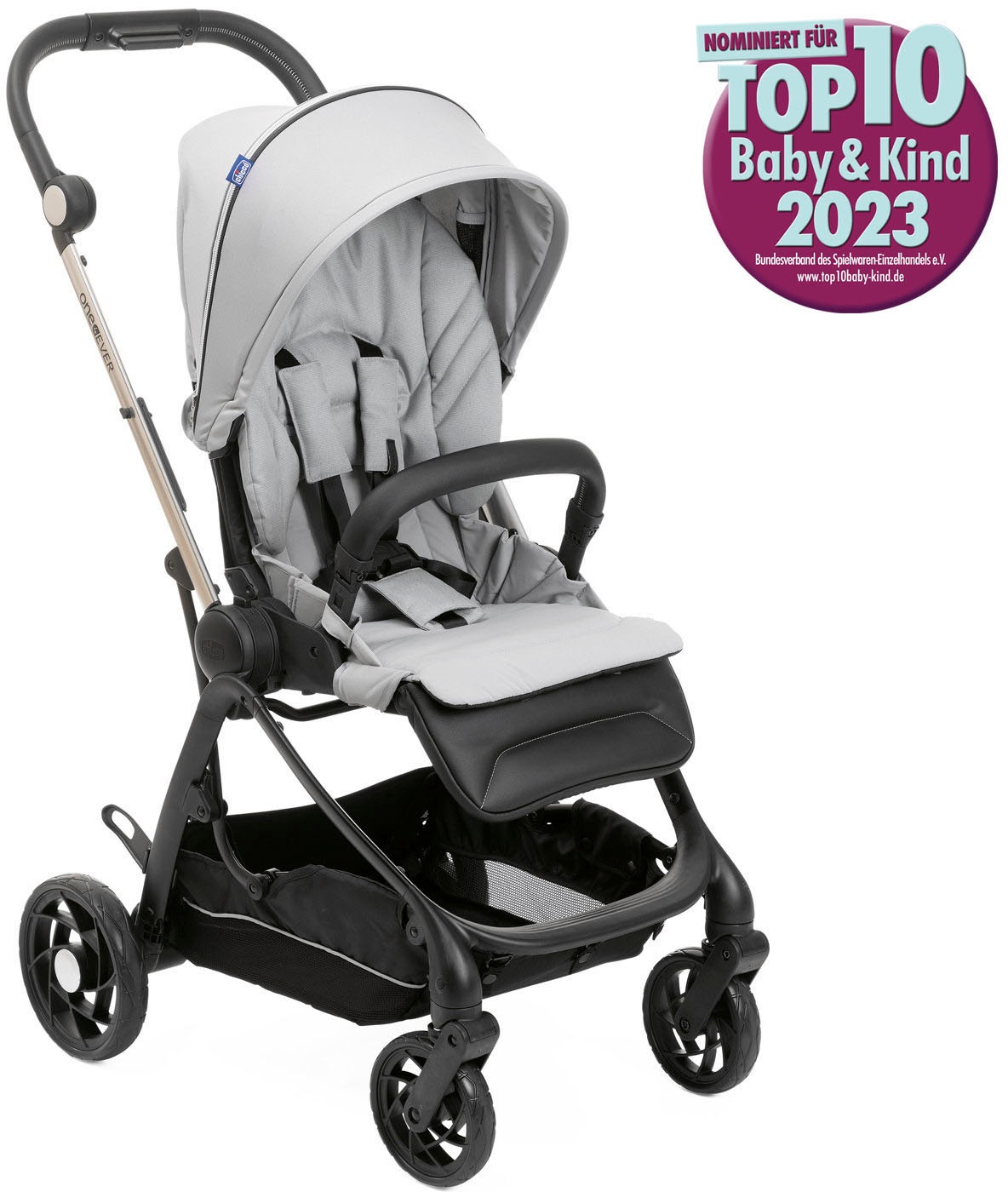 Chicco Kombi-Kinderwagen »Kinderwagen One4ever, silverleaf«, mit zwei Sitzen