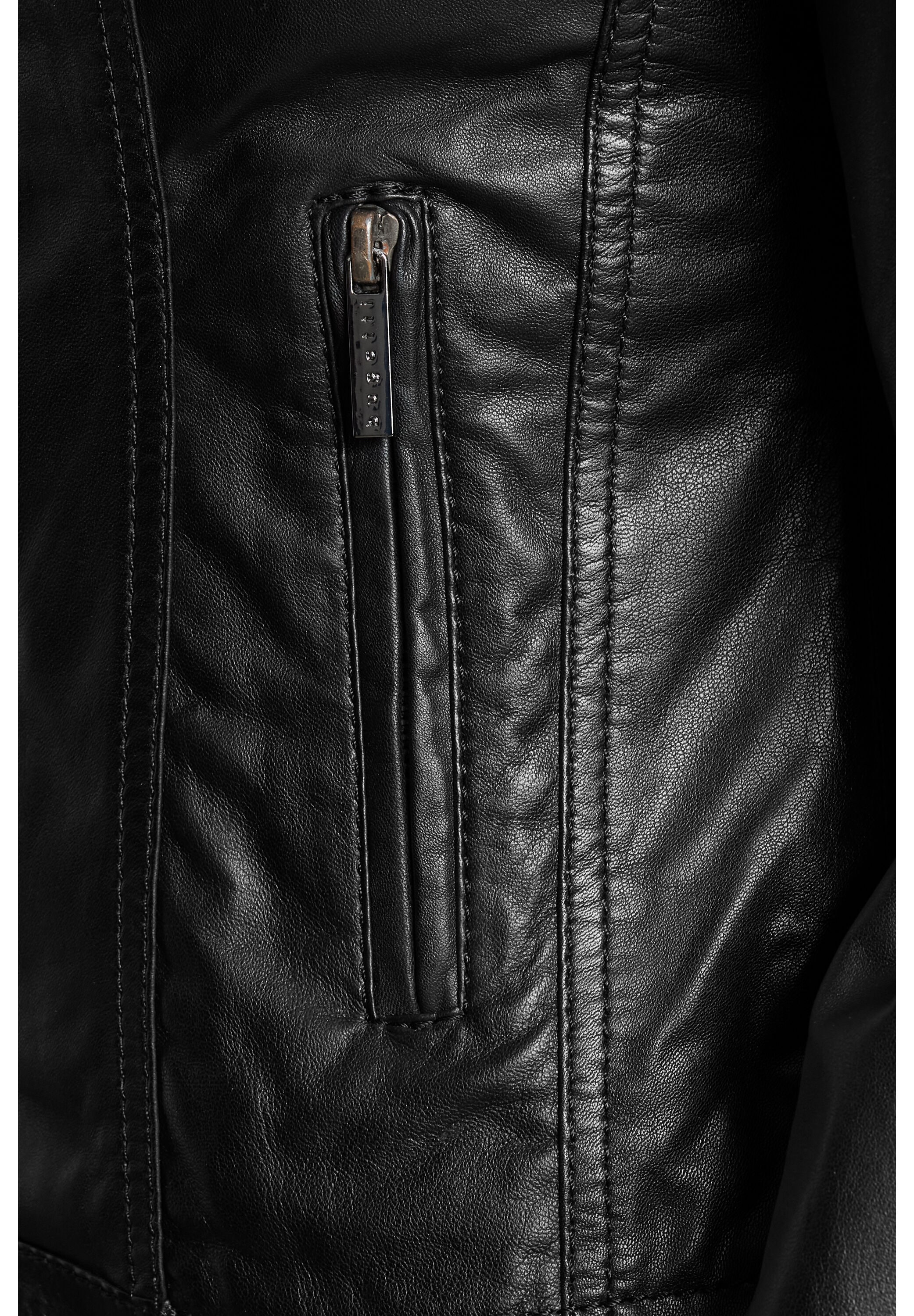bugatti Lederjacke »bugatti Lederjacke« ohne Kapuze aus hochwertigem Leder