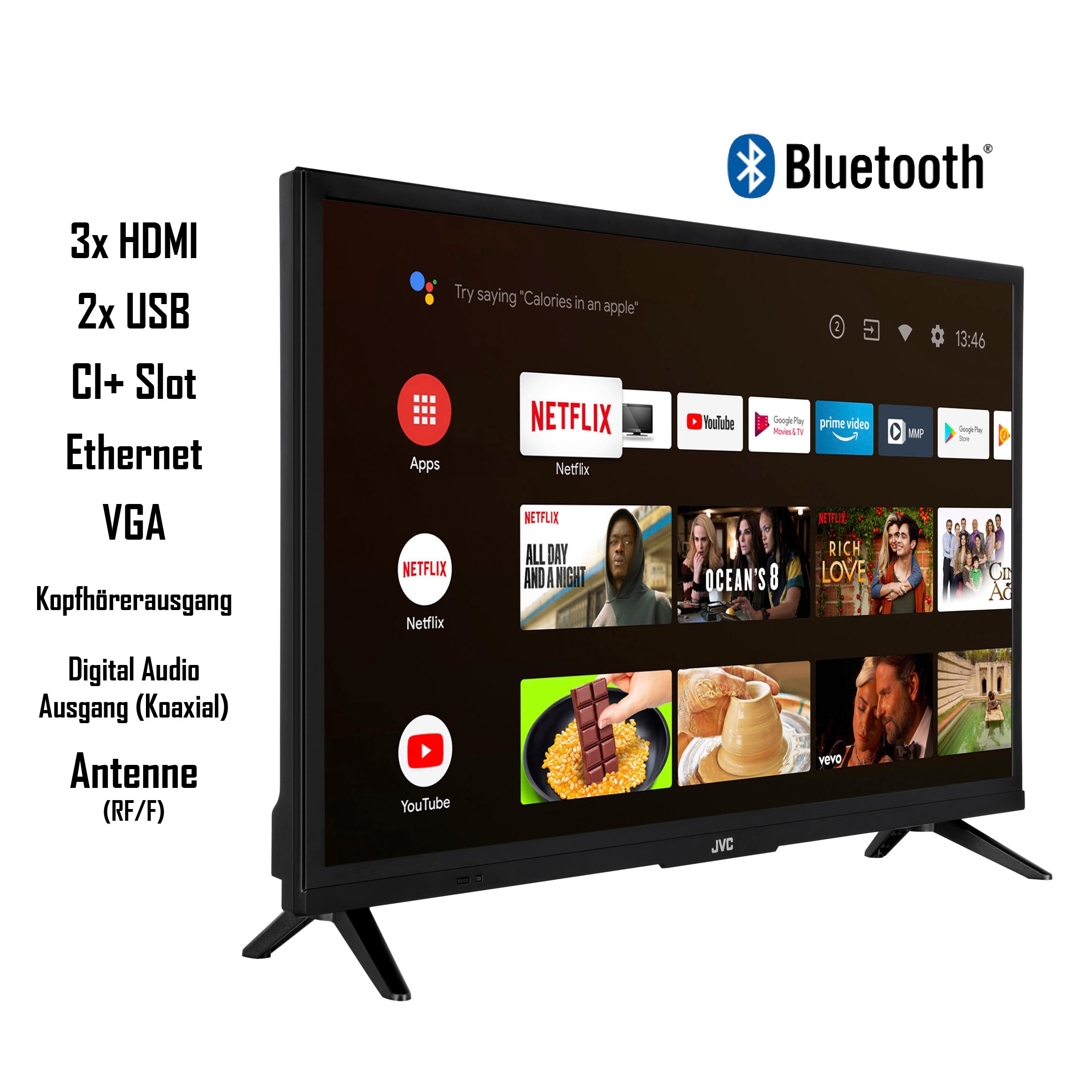 JVC LCD-LED Fernseher »LT-24VAH3255«, HD ready, Android TV-Smart-TV