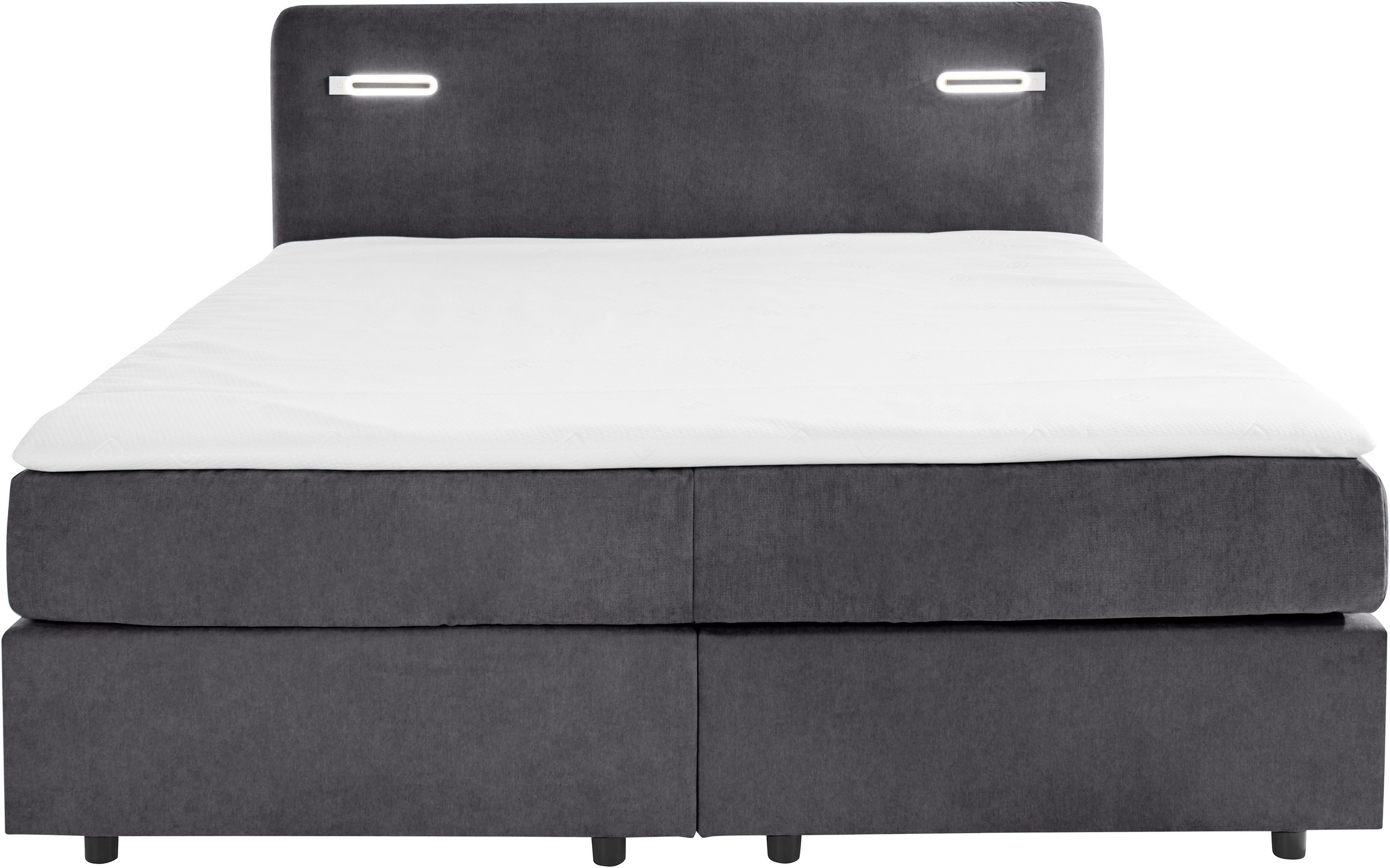 INOSIGN Boxbett »Luan«, Schubkästen, LED-Beleuchtung und Topper, in Breite 120 cm und 180 cm
