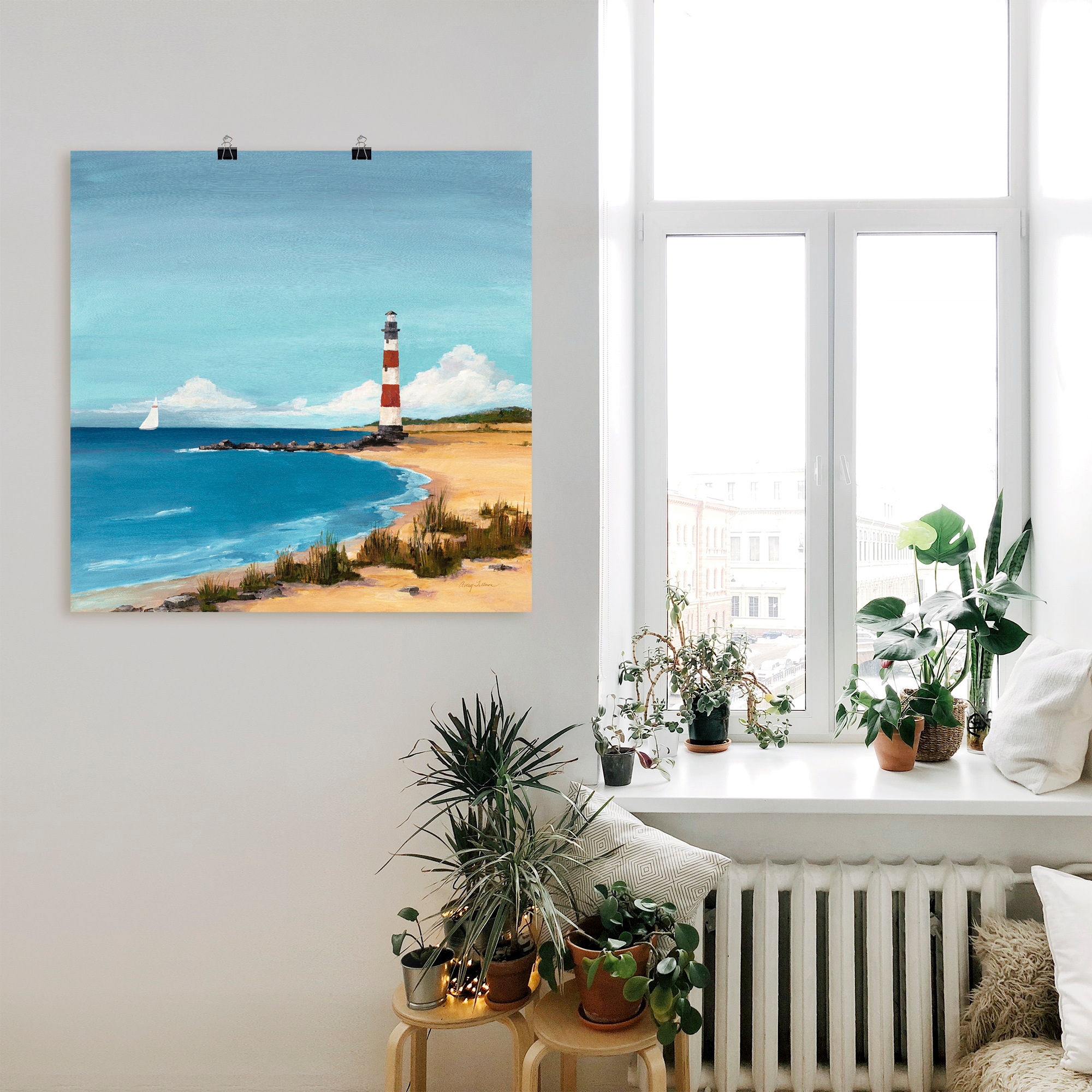 Artland Poster »Sandpunkt«, Strand, (1 St.), als Leinwandbild, Wandaufkleber oder Poster in versch. Größen