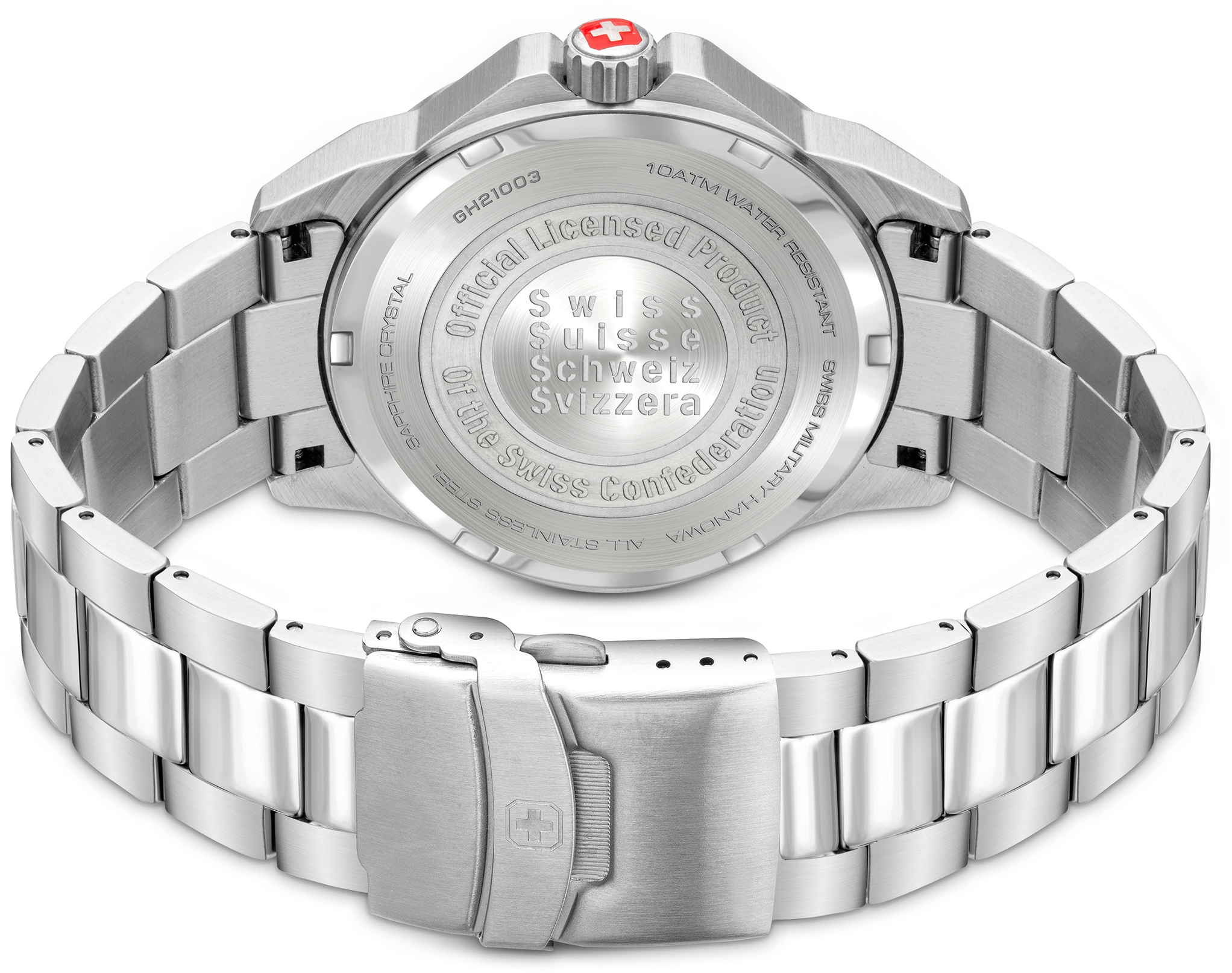 Swiss Military Hanowa Schweizer Uhr »PUMA, SMWGH2100303«, Quarzuhr, Armbanduhr, Herrenuhr, Swiss Made, Datum, Saphirglas, analog