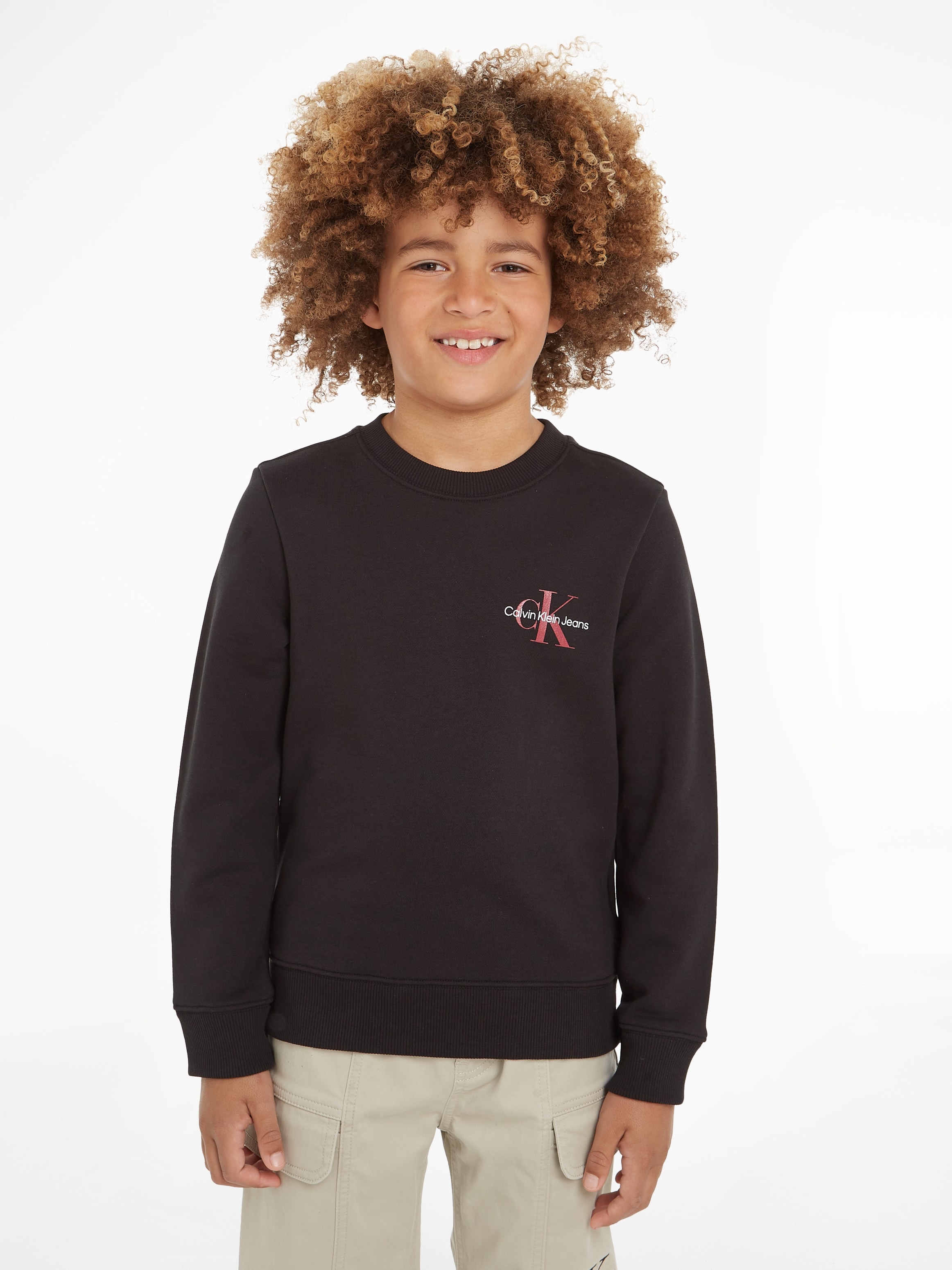 Calvin Klein Jeans Sweatshirt »MONOGRAM CN SWEATSHIRT«, für Kinder bis 16  Jahre bei ♕