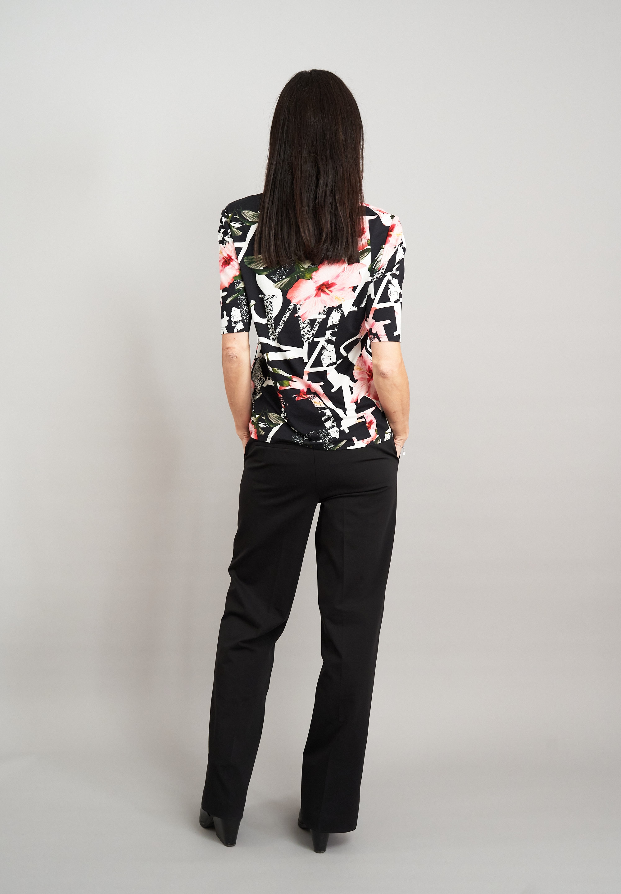 Seidel Moden T-Shirt, Sommershirt mit floralem Muster - MADE IN GERMANY