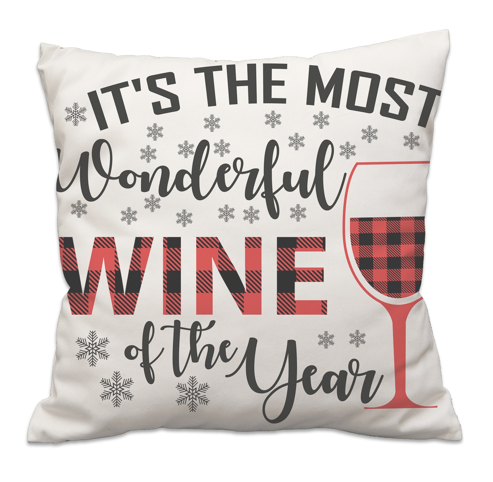 queence Dekokissen »Wonderful Wine«, Dekokissen mit HD Premium Druck Weihnachten
