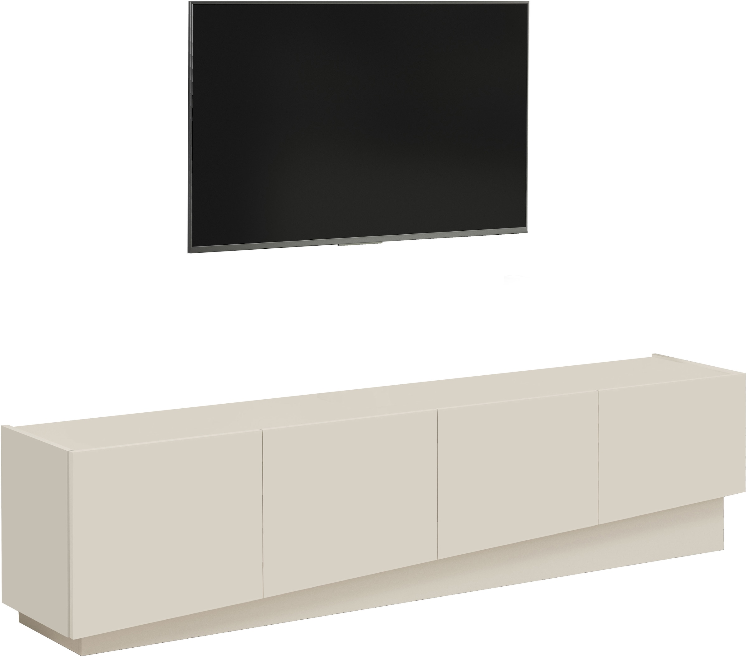 INOSIGN Lowboard »VELA, Lowboard, Breite 180 cm, Design mit schrägen Türen« 1 Stk. tlg. Made in Italy, Maße-B/T/H: 180x35x45, Lowboard, TV-Board, TV-Kommode