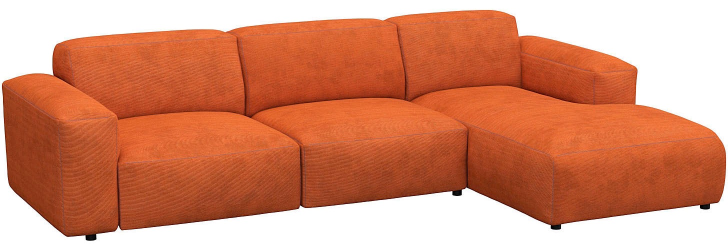 FLEXLUX Ecksofa »Lucera bequem und komfortabel durch hochwertigen Sitzaufbau, L.Form«, modern & anschmiegsam, Kaltschaum, Stahl-Wellenunterfederung