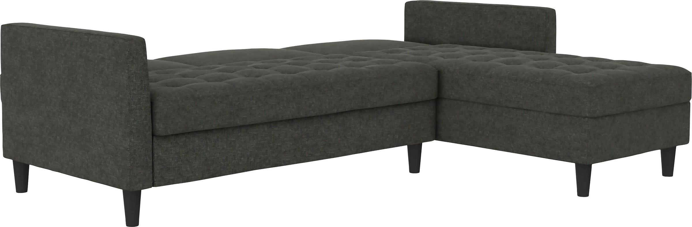 Dorel Home Ecksofa »Presley, L-Form,«, Ecksofa mit Bett-Funktion und Stauraum, verstellbare Rückenlehne