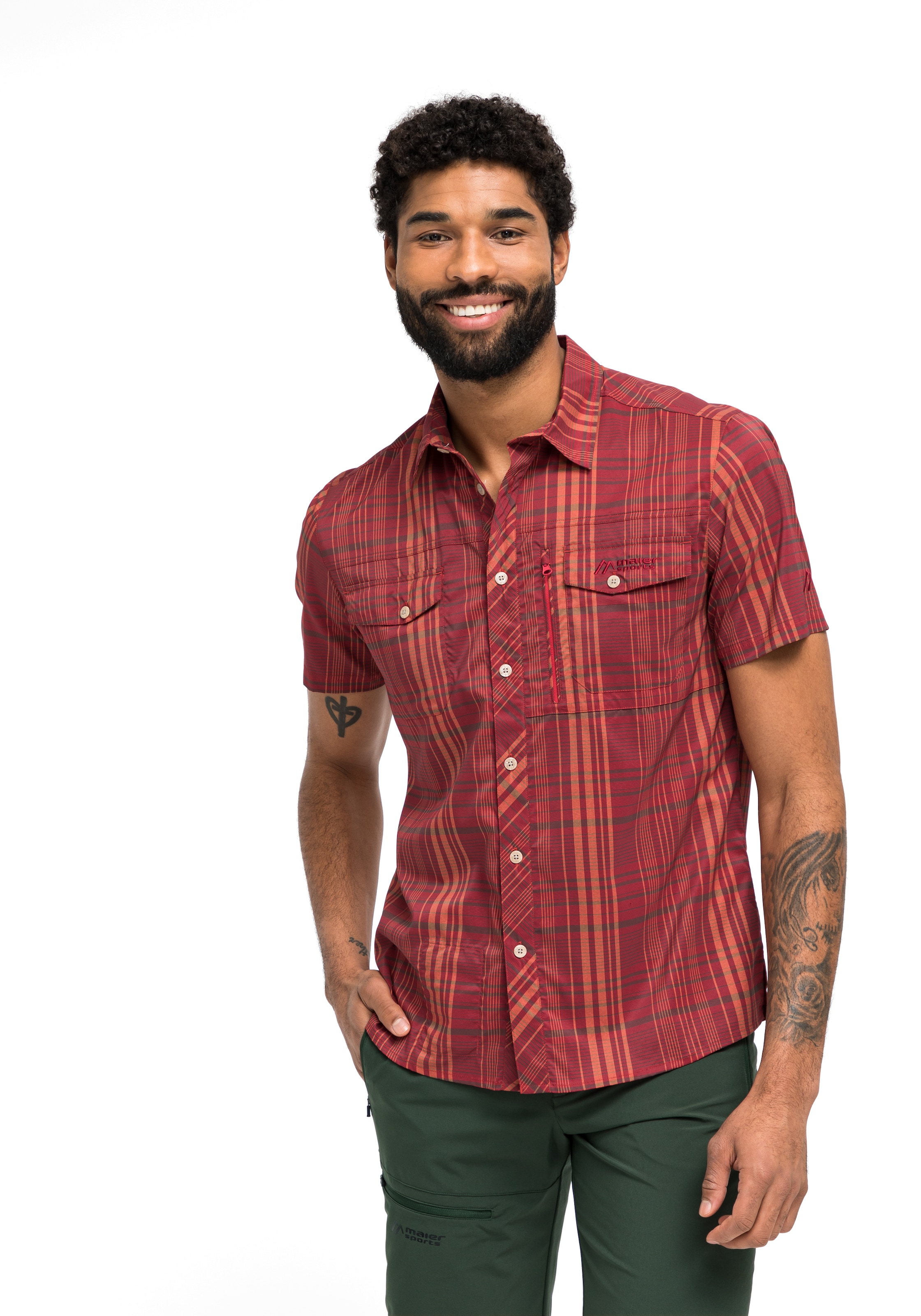 Maier Sports Funktionshemd »Peyo S/S« mit Sonnenkragen zum bequemen Hochschlagen