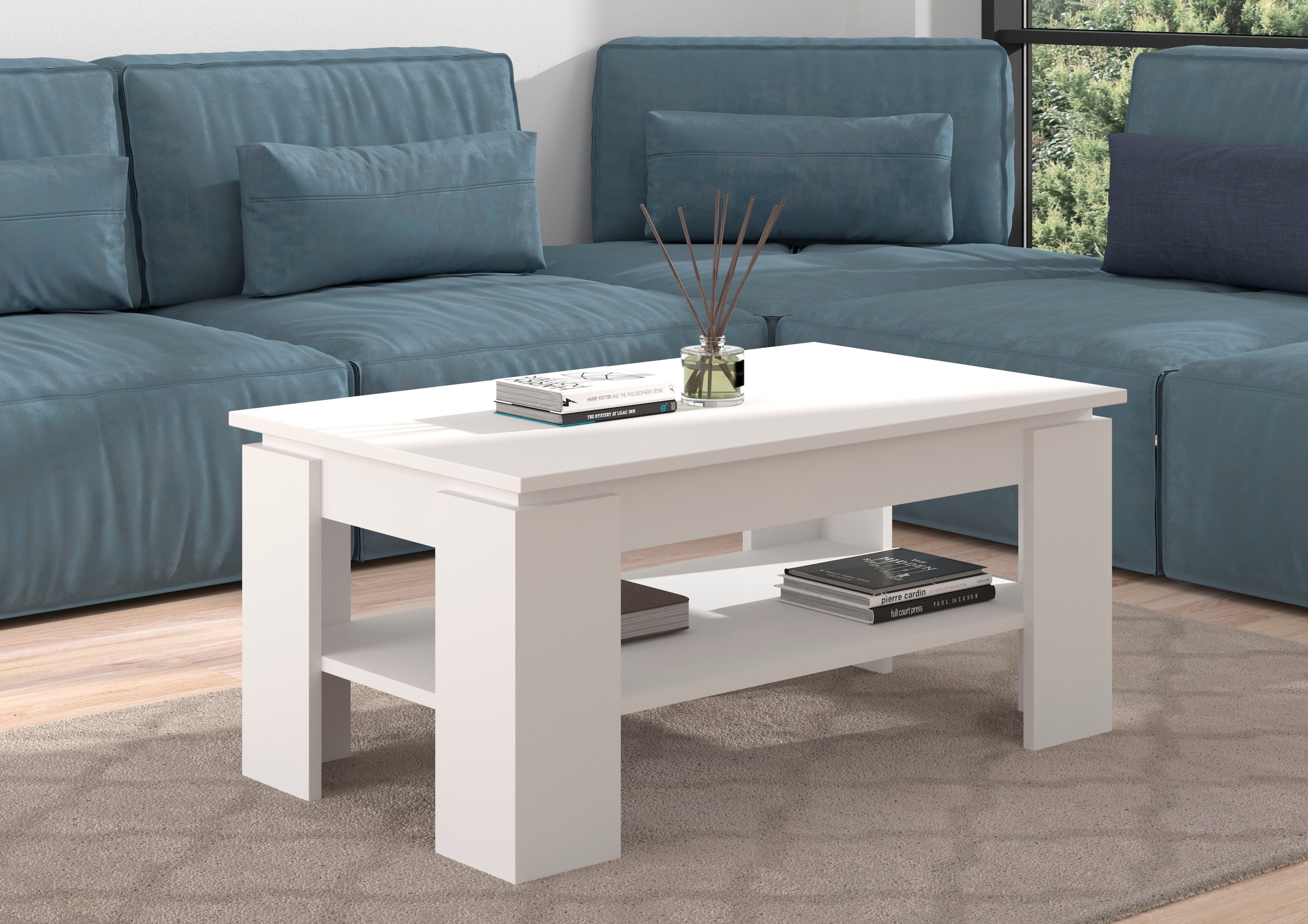 INOSIGN Couchtisch »Kalmar, rechteckig, 100 x 60 cm, 1 Ablageboden«, Sofatisch, Beistelltisch, Kaffetisch, Wohnzimmertisch, coffee table