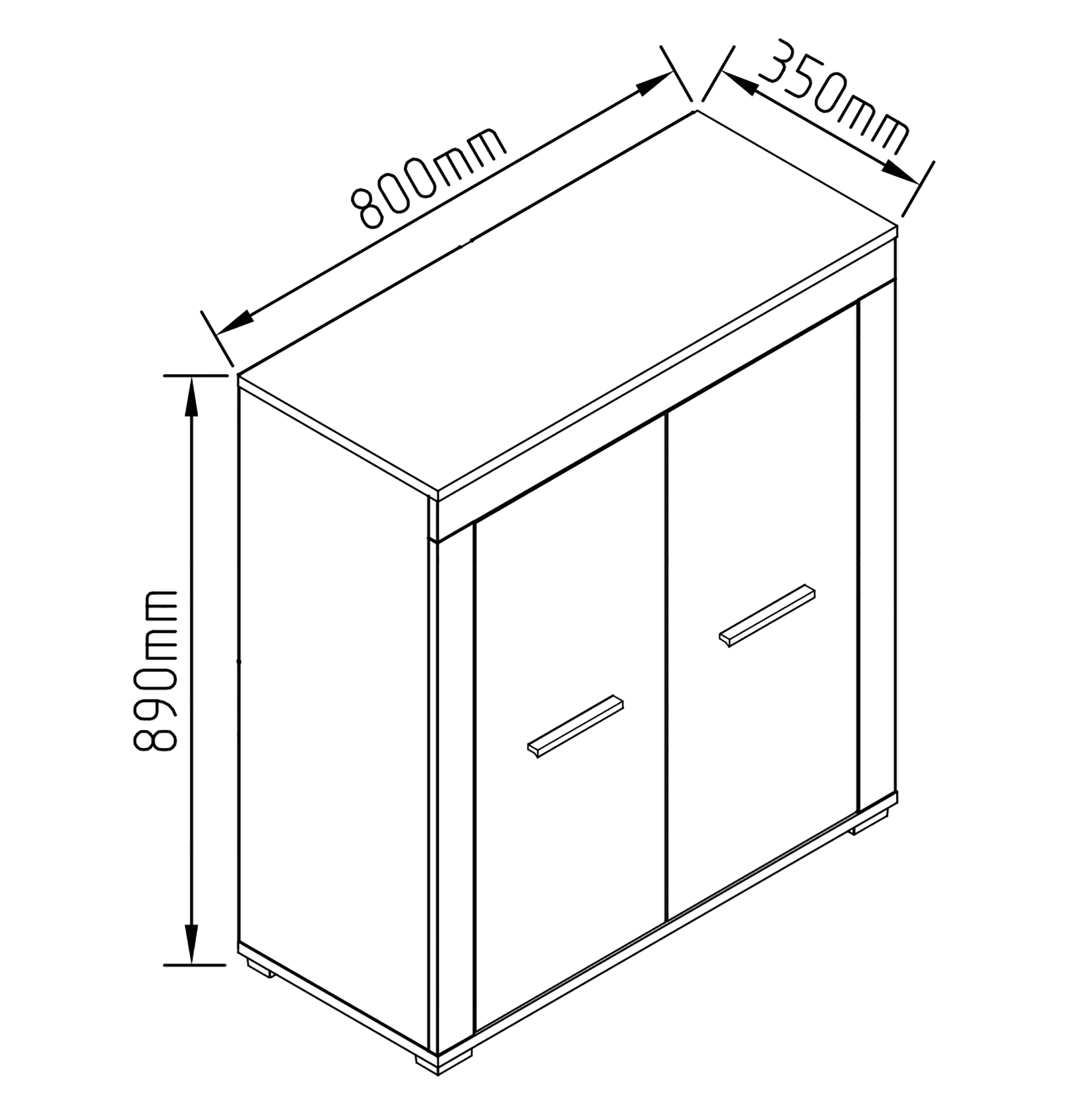 VCM Kommode »Holz Kommode Sideboard Anrichte Usilo 2 Drehtüren« 1 Stk. tlg.