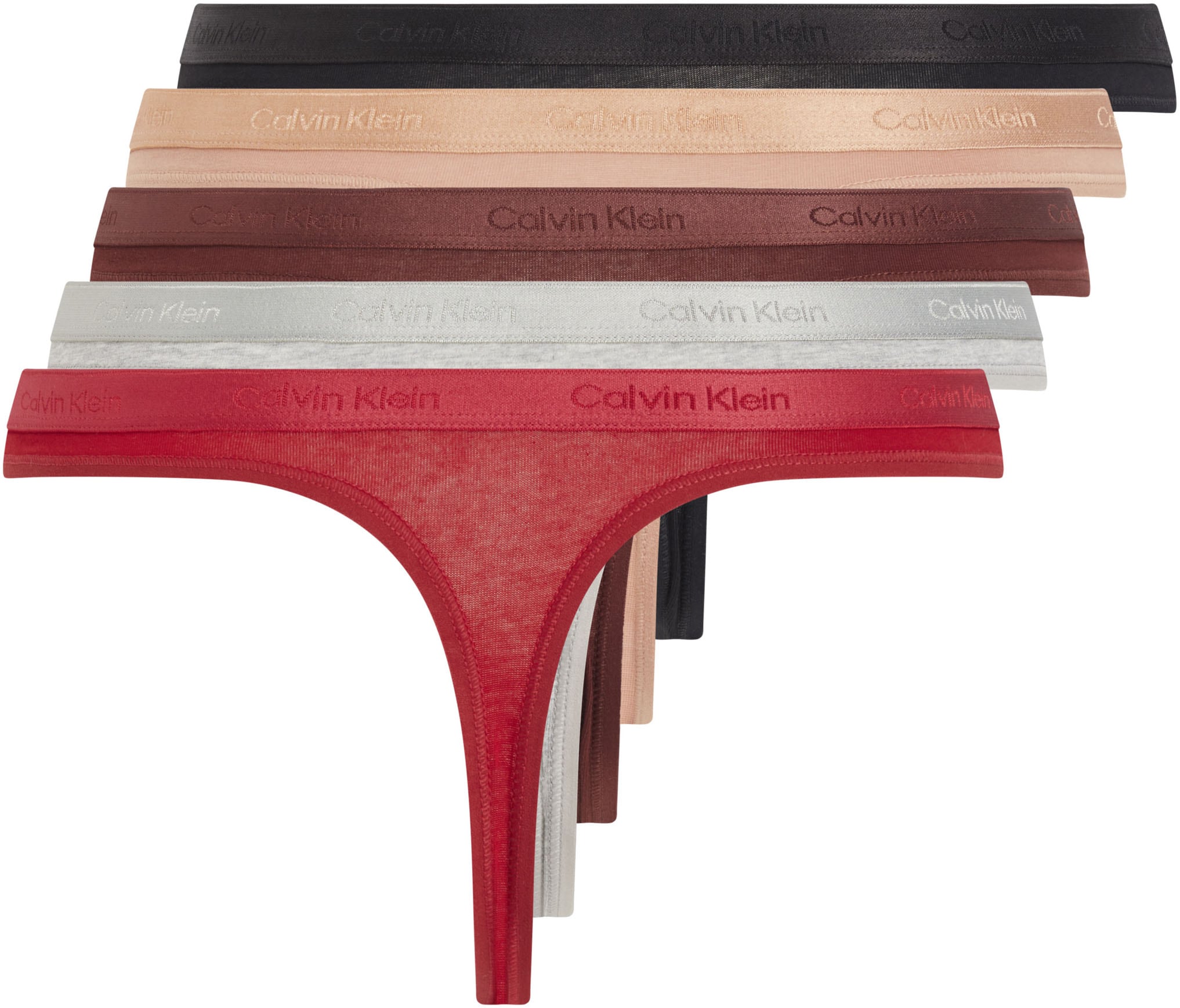 Calvin Klein Underwear Stringtanga »THONG 5PK«, (Packung, 5 St., 5er-Pack), mit Elastik-Logobund