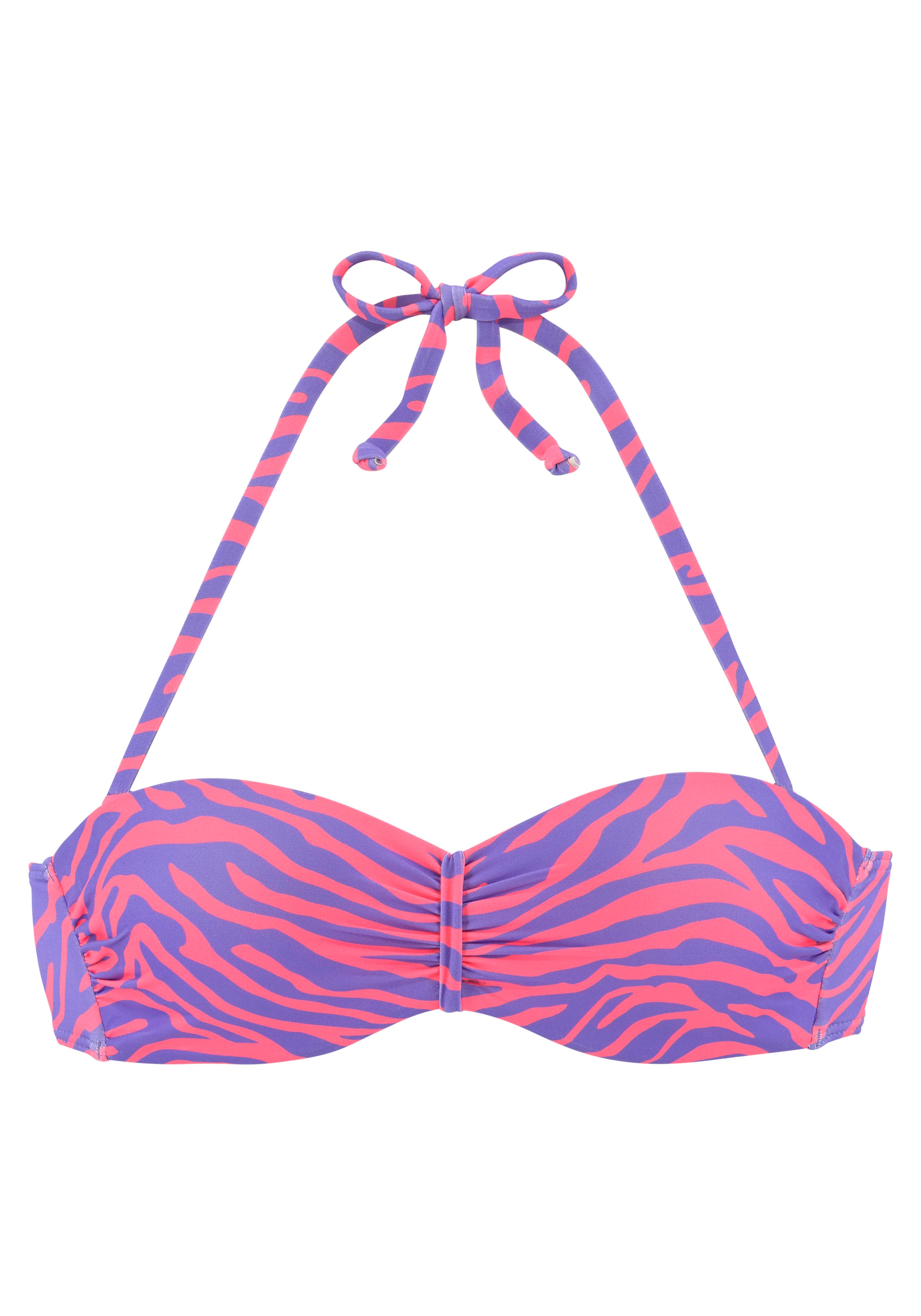 Venice Beach Bügel-Bandeau-Bikini-Top »Fjella«, in zweifarbiger Animal-Optik