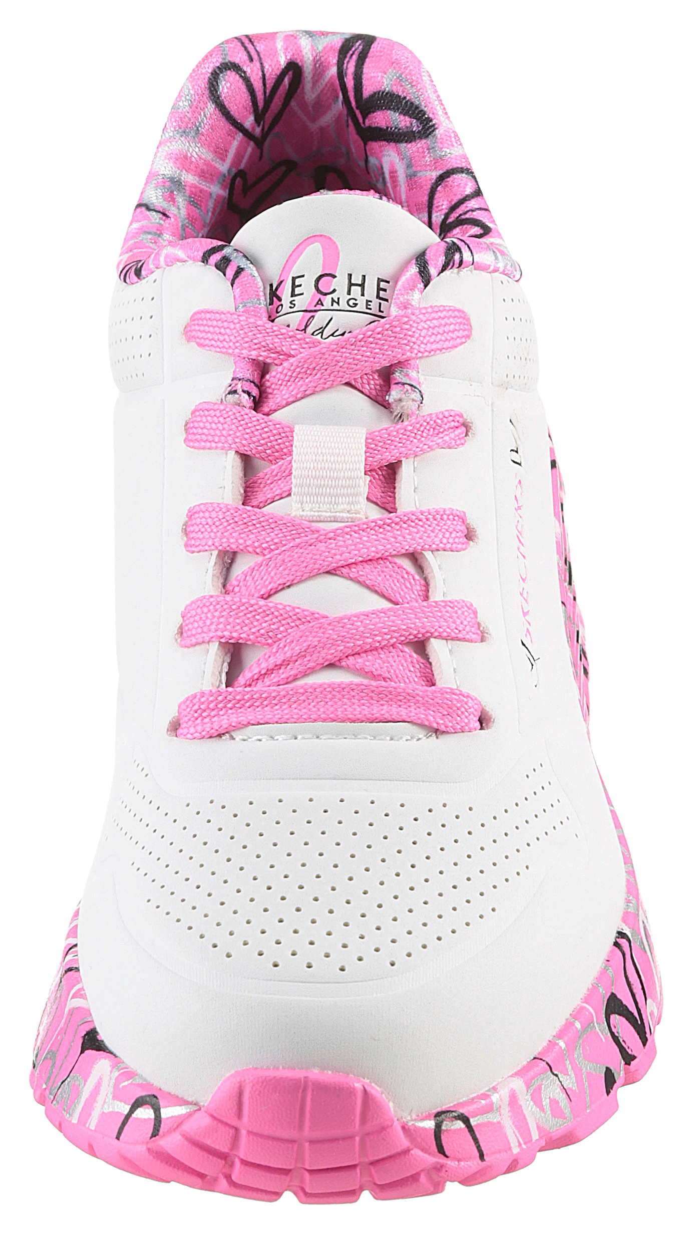 Skechers Sneaker »UNO LITE-LOVELY LUV«, Schnürschuh mit bedruckter Sohle, Größenschablone zum Download