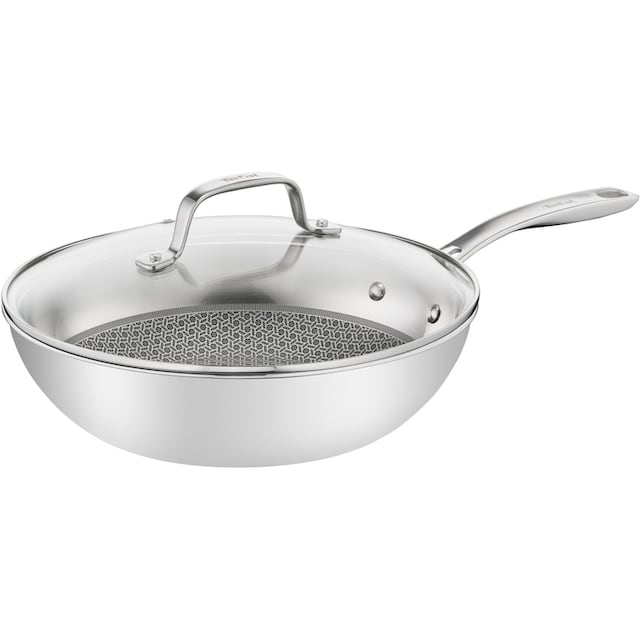 Tefal Wok »Eternal«, Jahren (1 Mesh-Beschichtung, tlg.), XXL Edelstahl 18/10, mit 3 Garantie alle Triply3-Schicht-Material, Induktion Herdarten