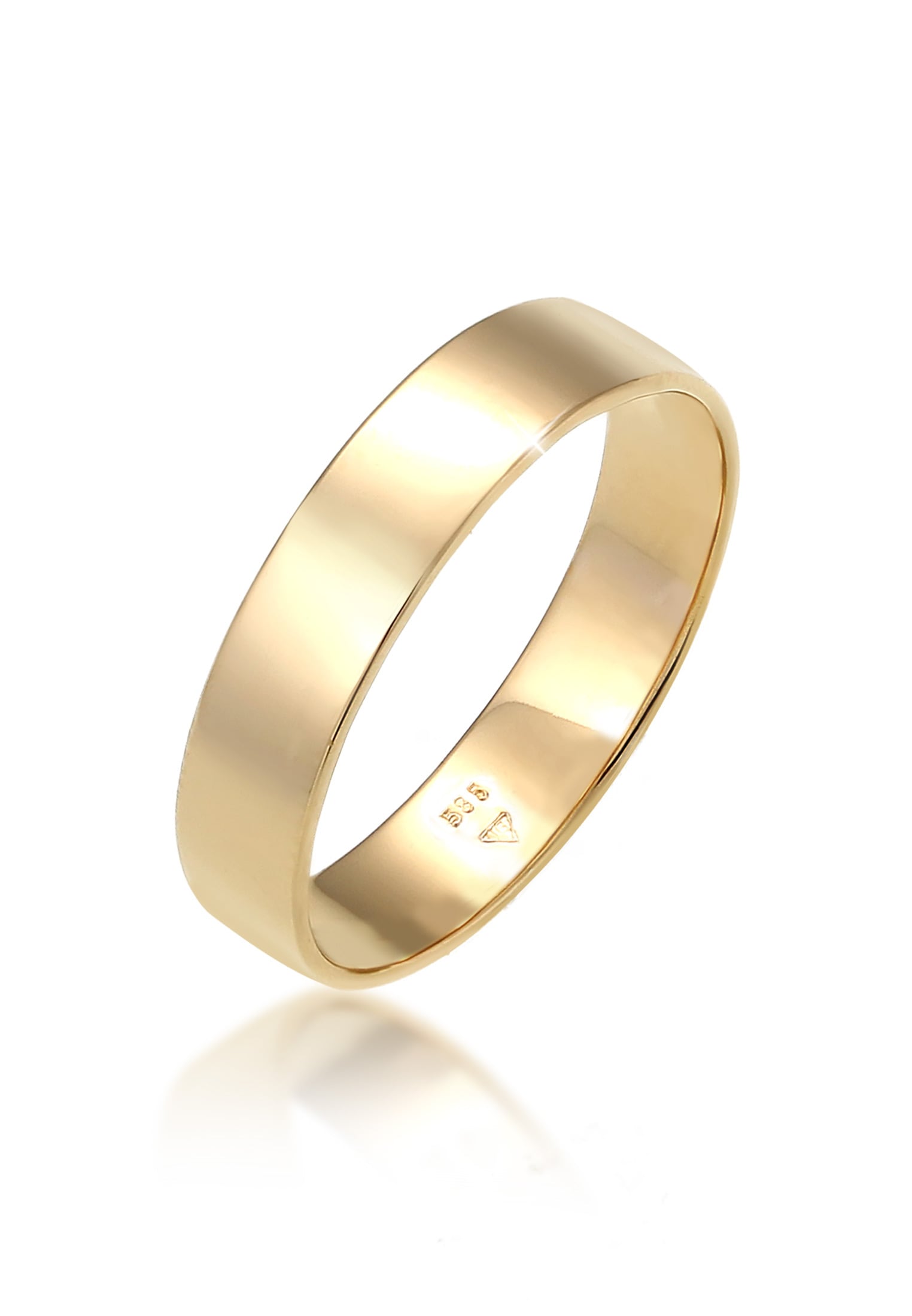 Fingerring »Ring Bandring Trauring Basic Hochzeit Paar 585 Gelbgold«