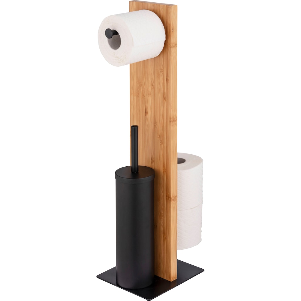 WENKO WC-Garnitur »Lesina«, aus Bambus-Stahl