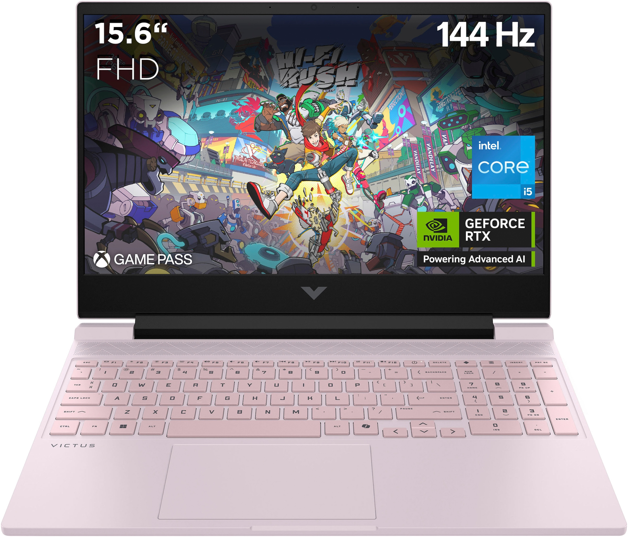 HP Gaming-Notebook »Victus 15-fa2254ng«, 39,6 cm, / 15,6 Zoll, Intel, Core i5, GeForce RTX 4050, 512 GB SSD