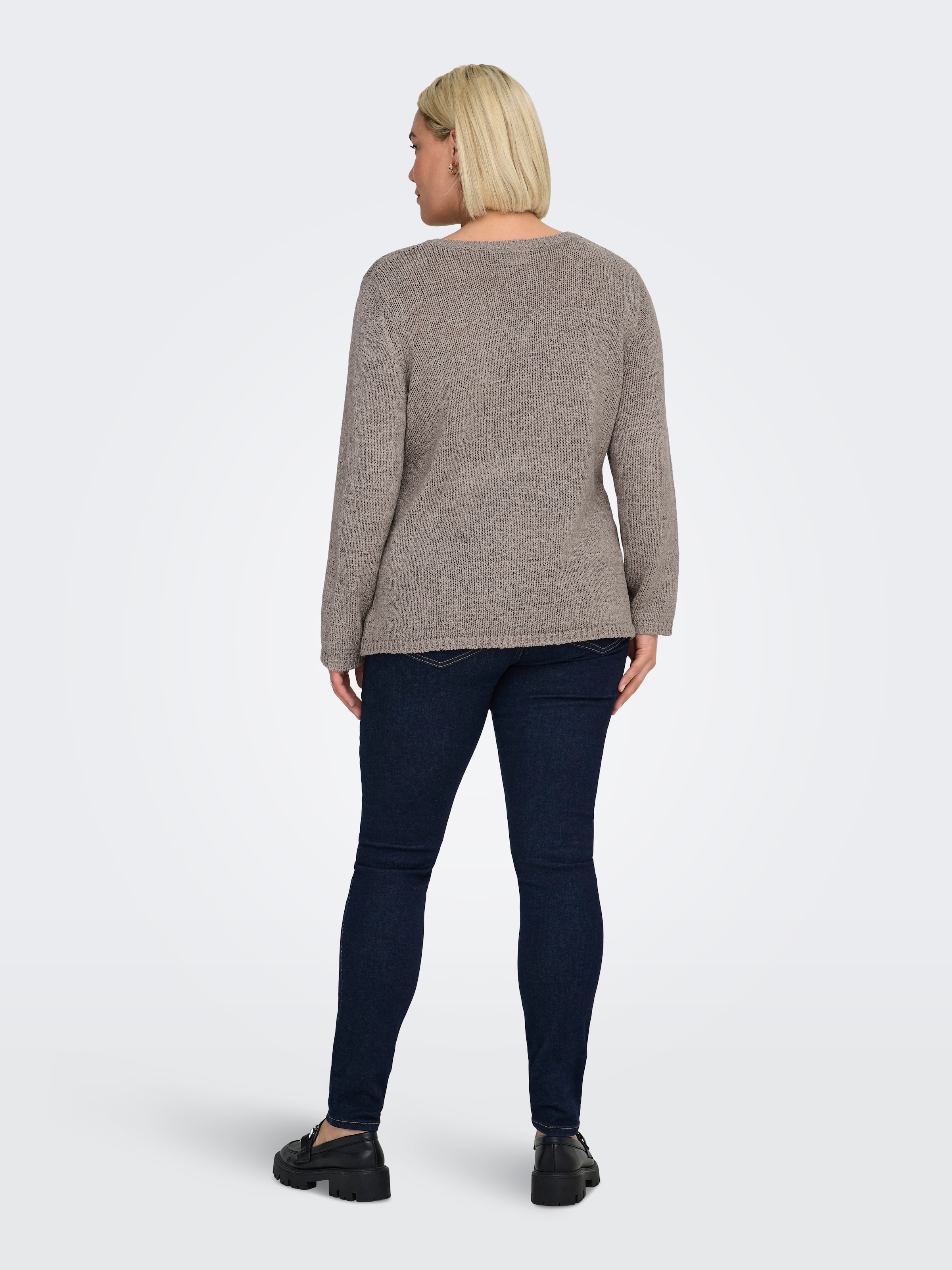 ONLY CARMAKOMA V-Ausschnitt-Pullover »CARGEENA L/S V-NECK KNT NOOS«